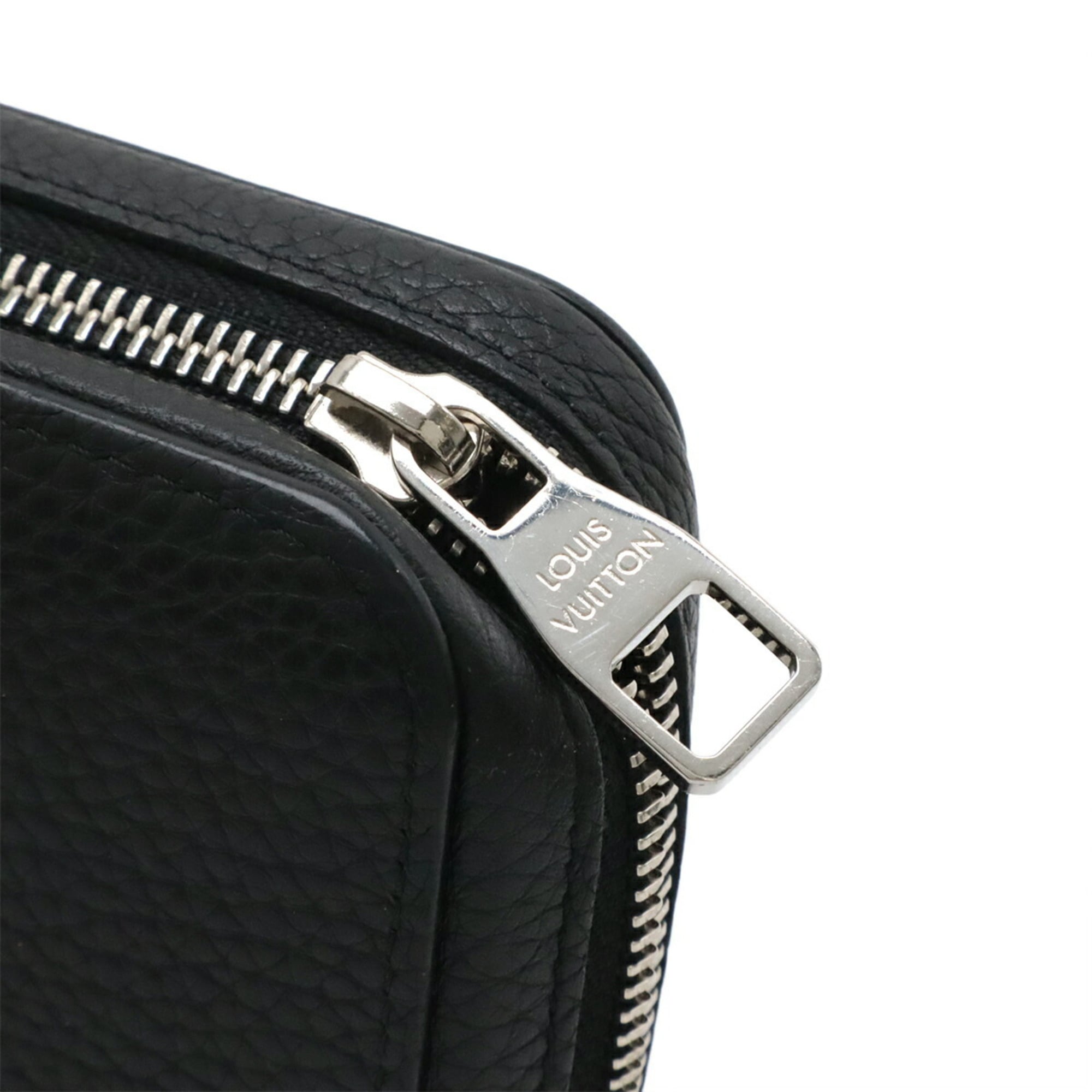 Louis Vuitton Black Noir Leather Long Wallet (Bi-Fold) (Pre-Owned)