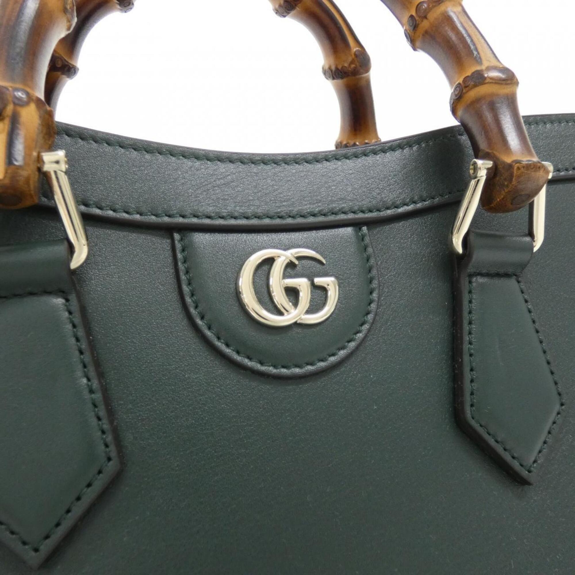 Gucci Green Leather Handbag (Pre-Owned)