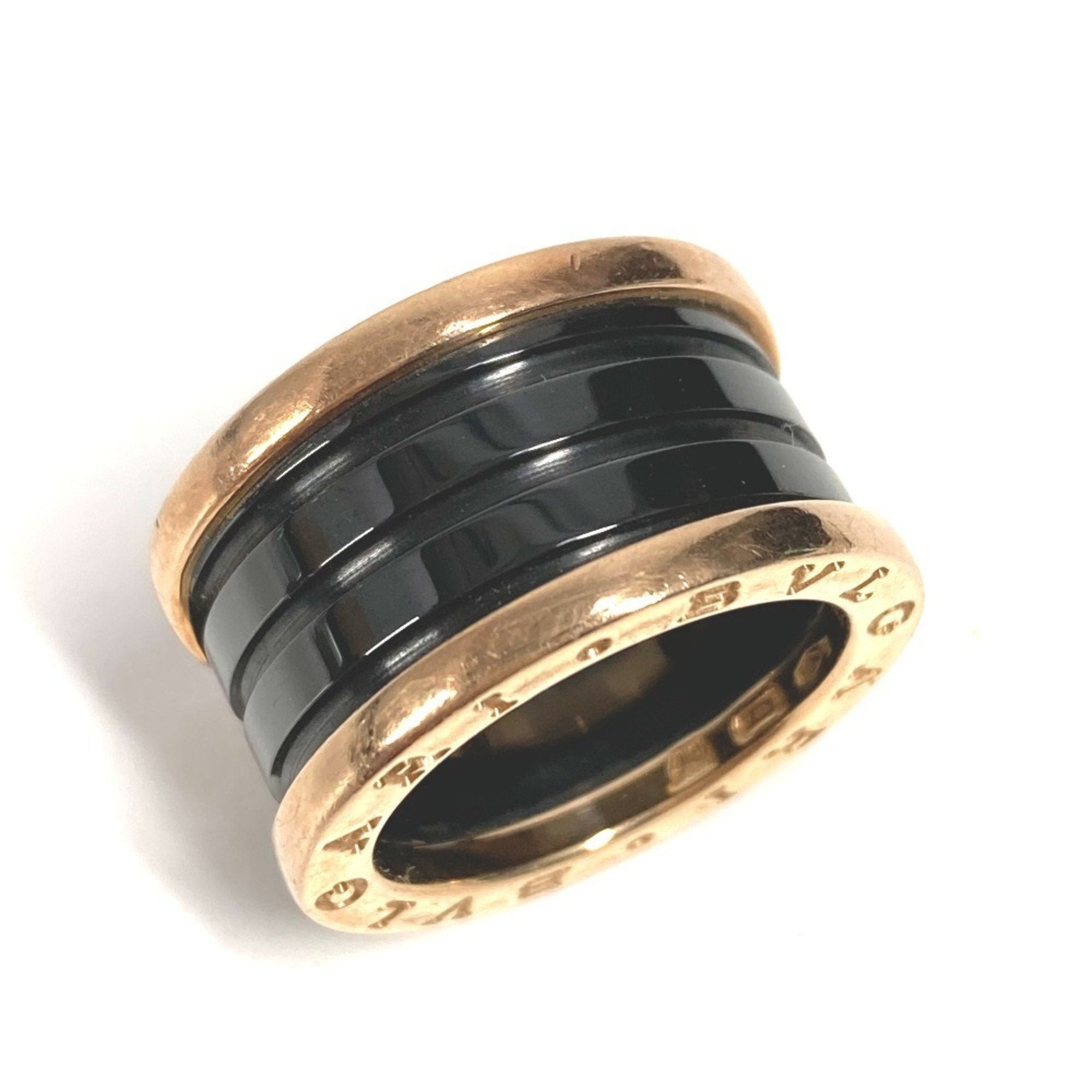 Bvlgari B.Zero1 Black Pink Ceramic Band Ring (Pre-Owned)