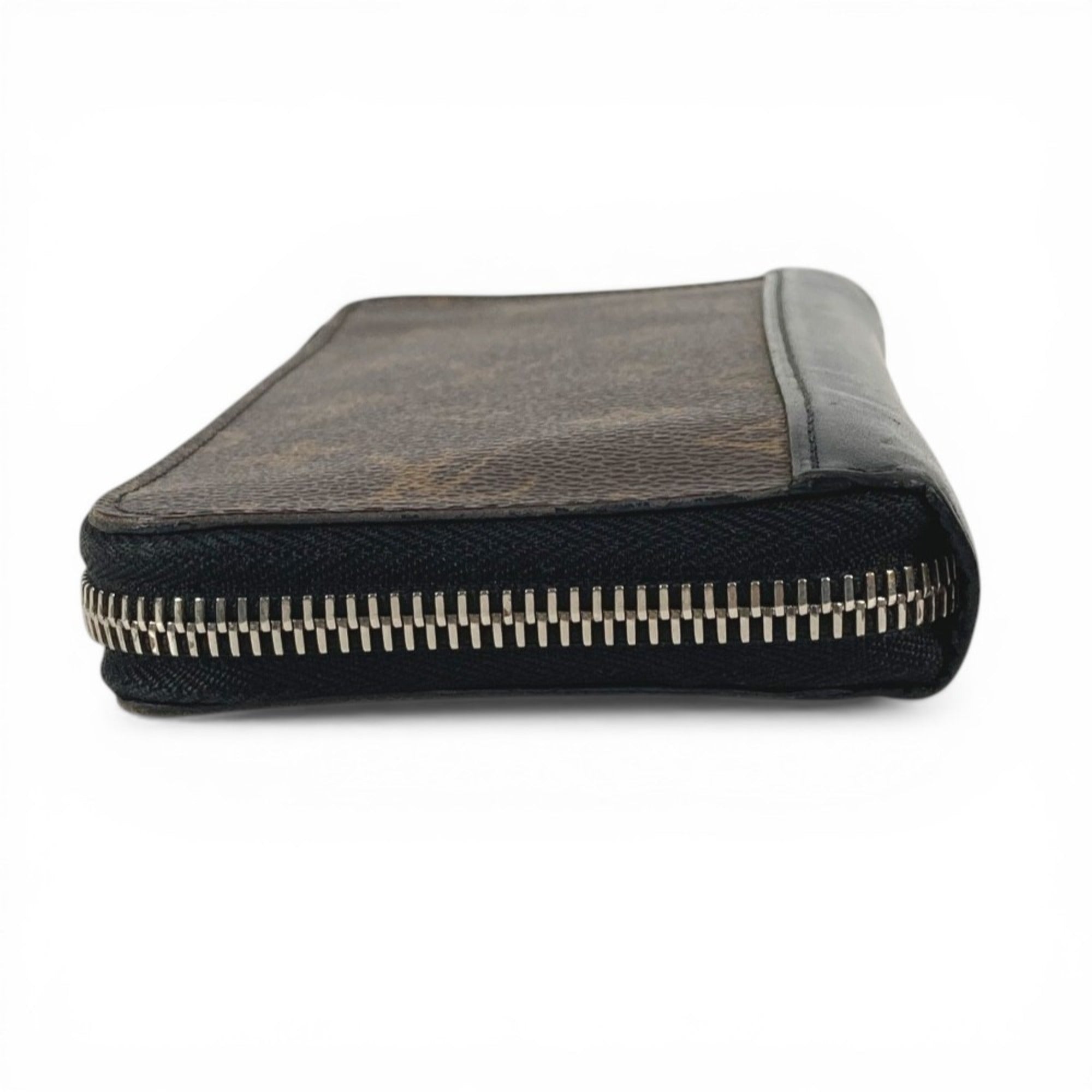 Louis Vuitton Monogram Macassar Black Brown Long Wallet (Bi-Fold) (Pre-Owned)