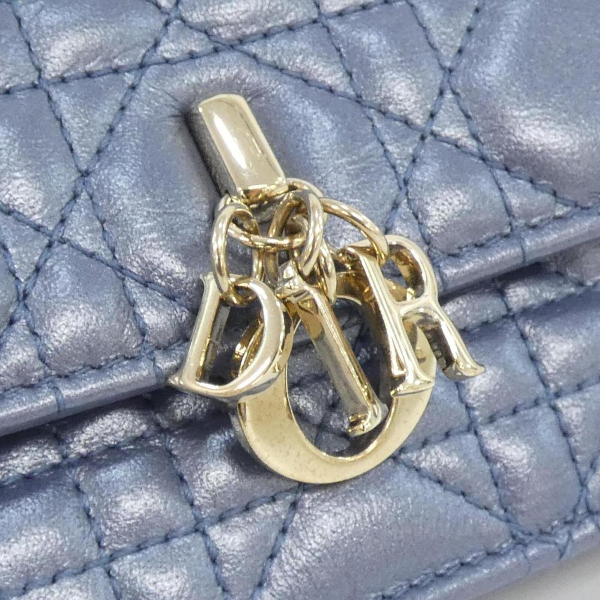 Christian Dior Blue Leather Handbag (Pre-Owned)