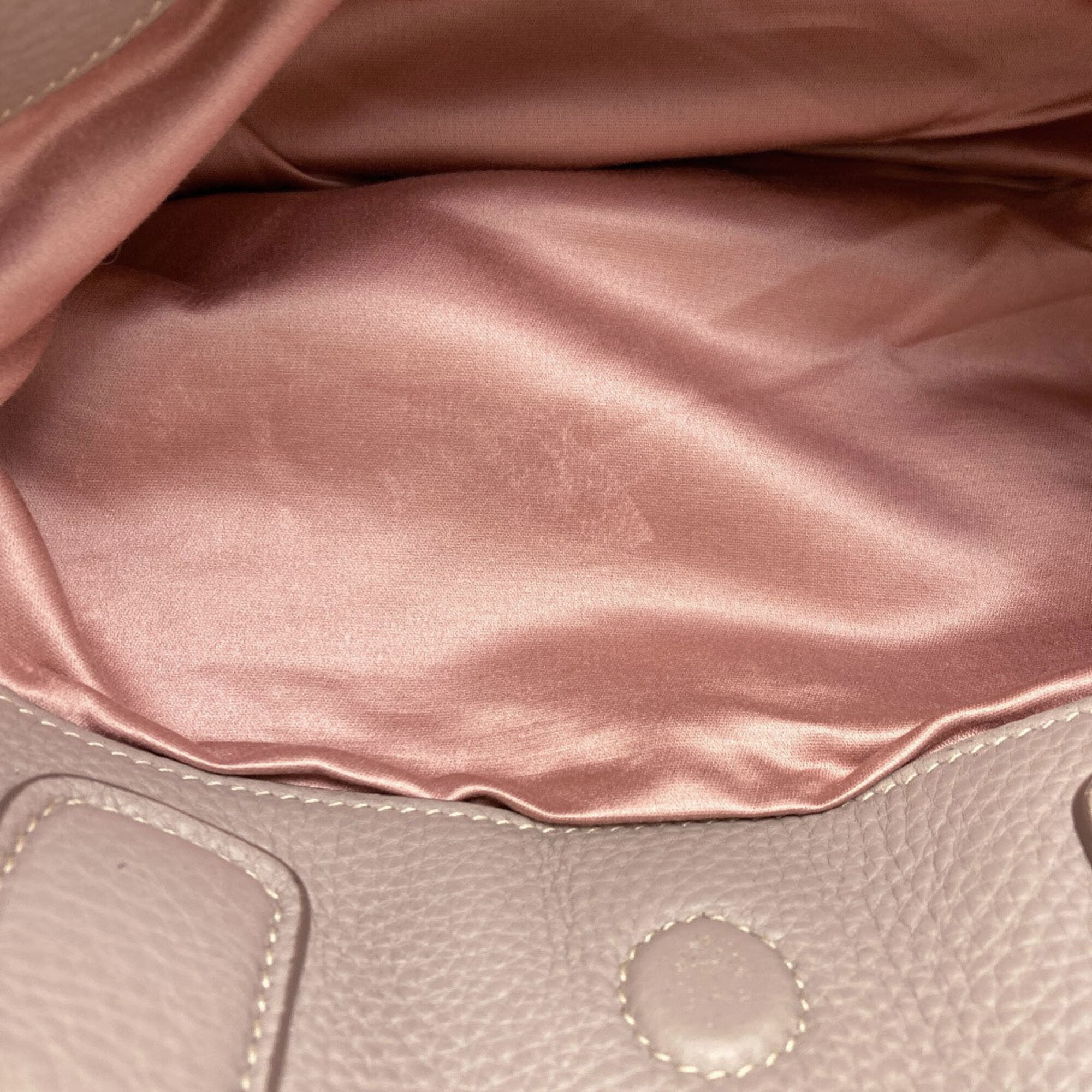 Miu Miu Gray Leather Tote Bag (Pre-Owned)