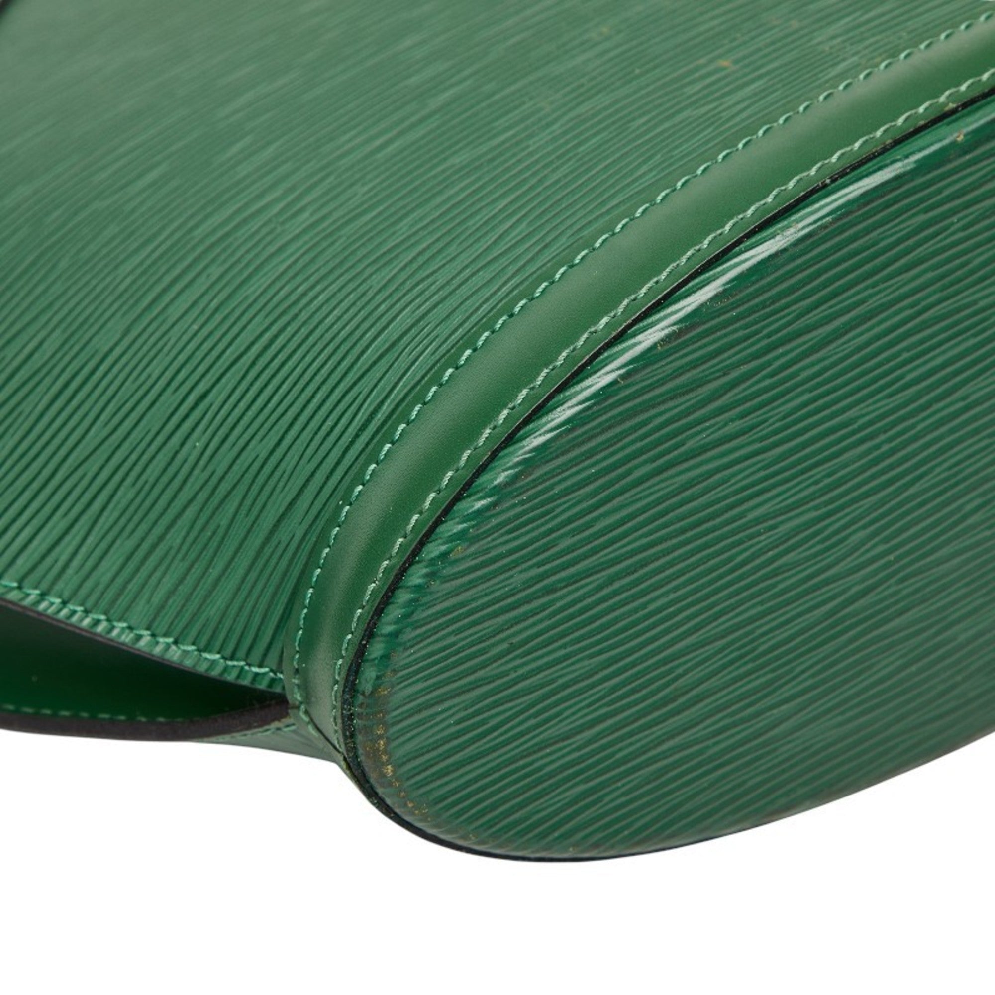 Louis Vuitton Borneo Green Leather Handbag (Pre-Owned)