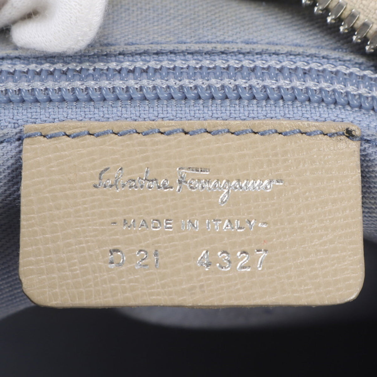 Salvatore Ferragamo Beige Leather Handbag Shoulder Bag Tote Bag (Pre-Owned)