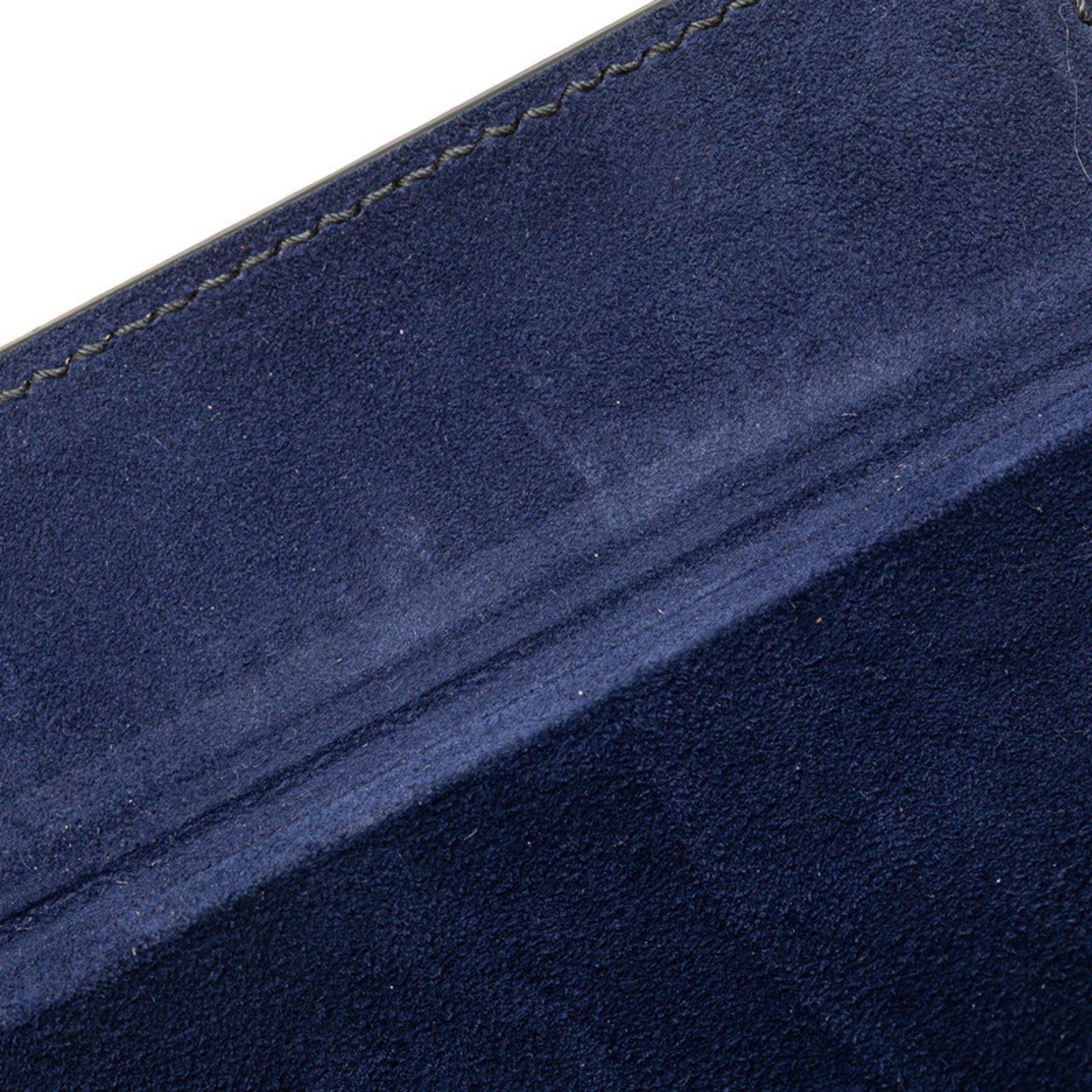 Christian Dior Navy Leather Shoulder Bag (Pre-Owned)