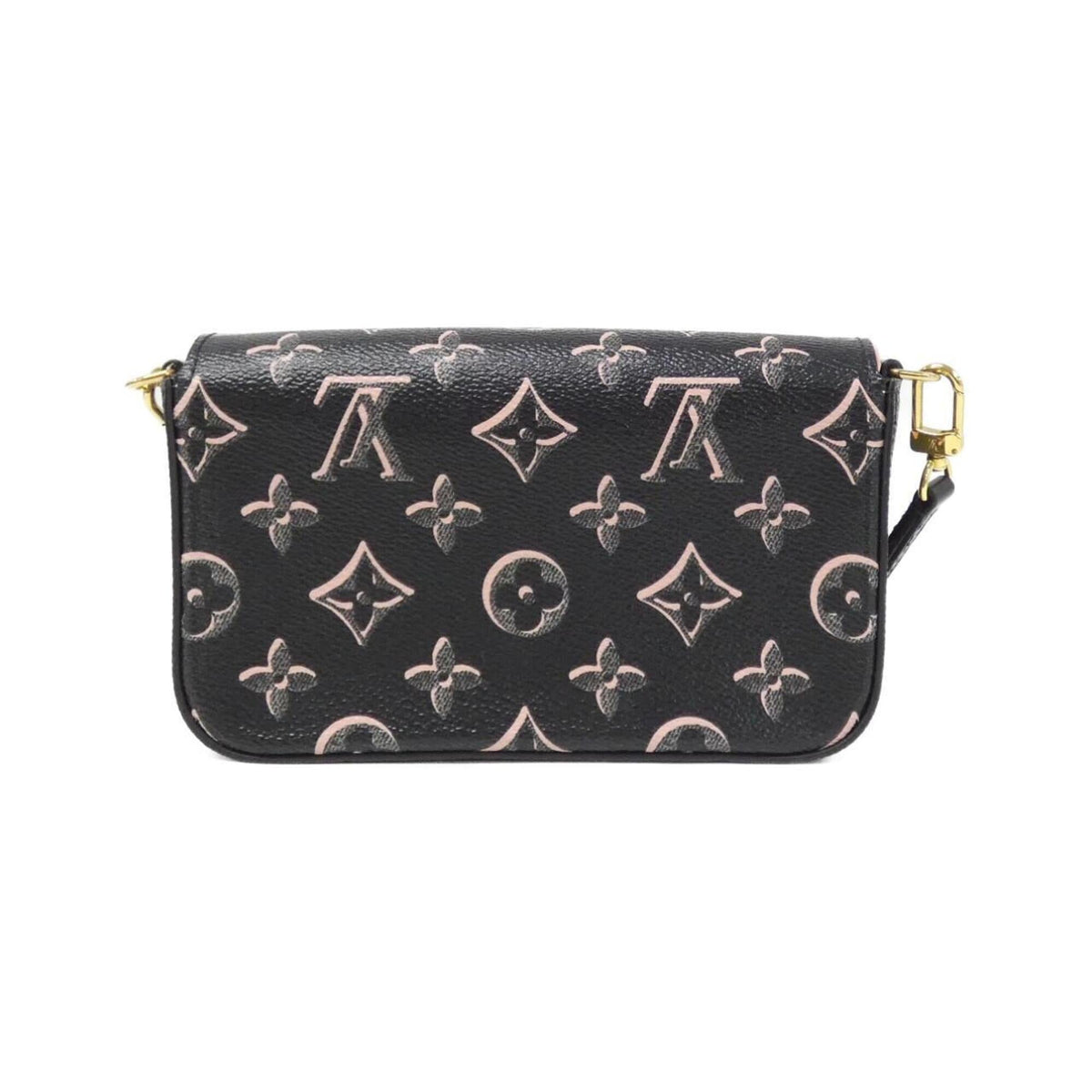 Louis Vuitton Black Coated Canvas Pochette Pouch Shoulder Bag (Pre-Owned)
