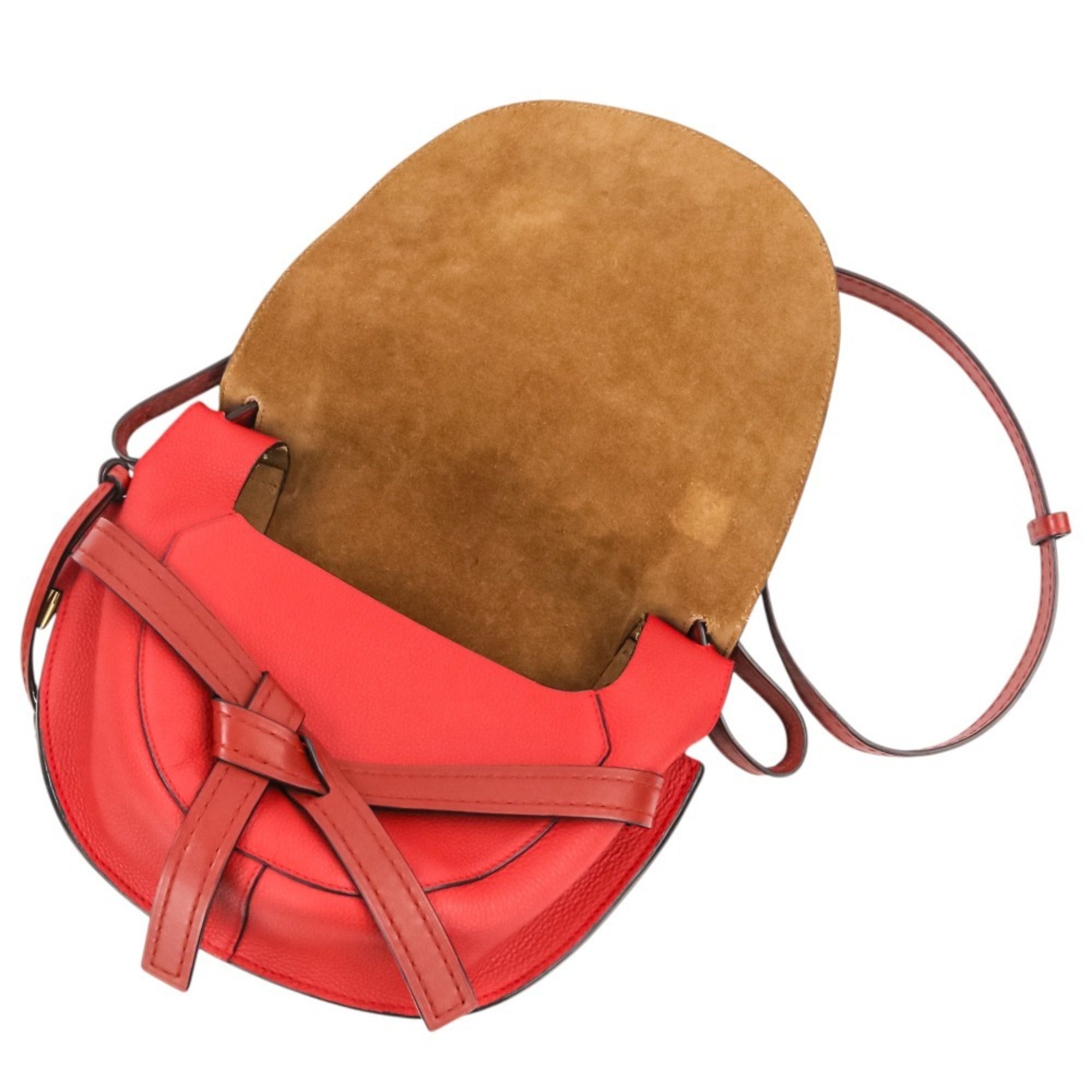 Loewe Red Color Leather Shoulder Bag (Pre-Owned)