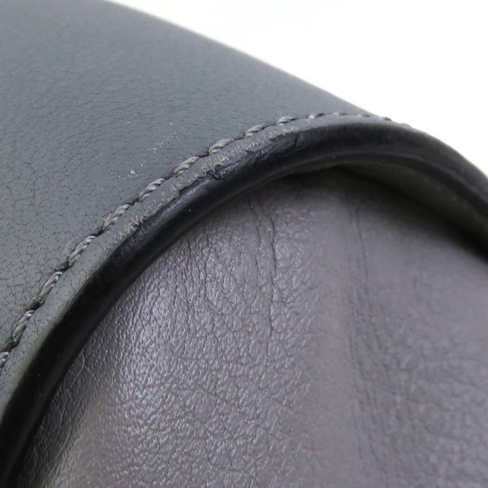 Loewe Black Gray Leather Handbag Shoulder Bag (Pre-Owned)