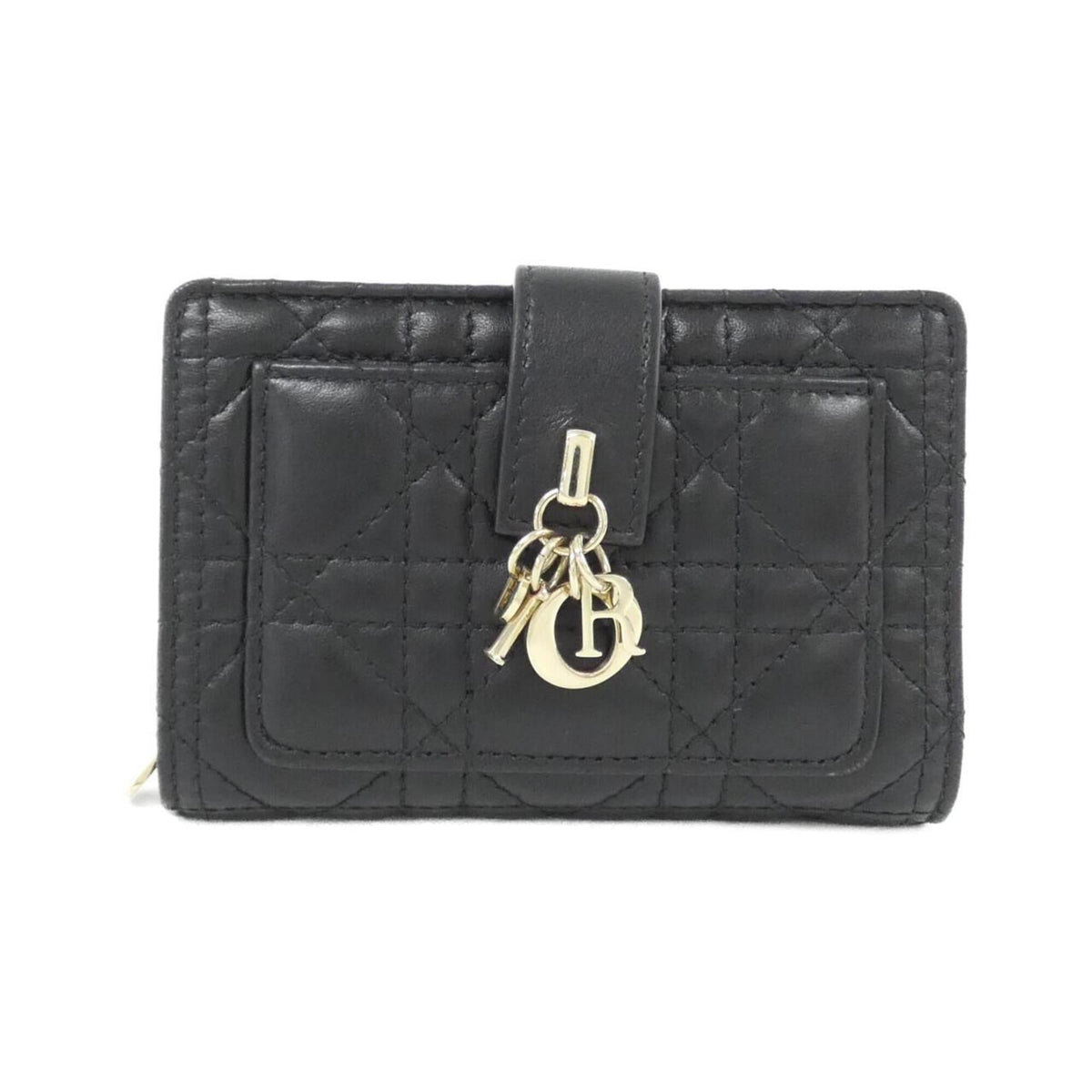 Christian Dior Black Leather Wallet (Bi-Fold) (Pre-Owned)