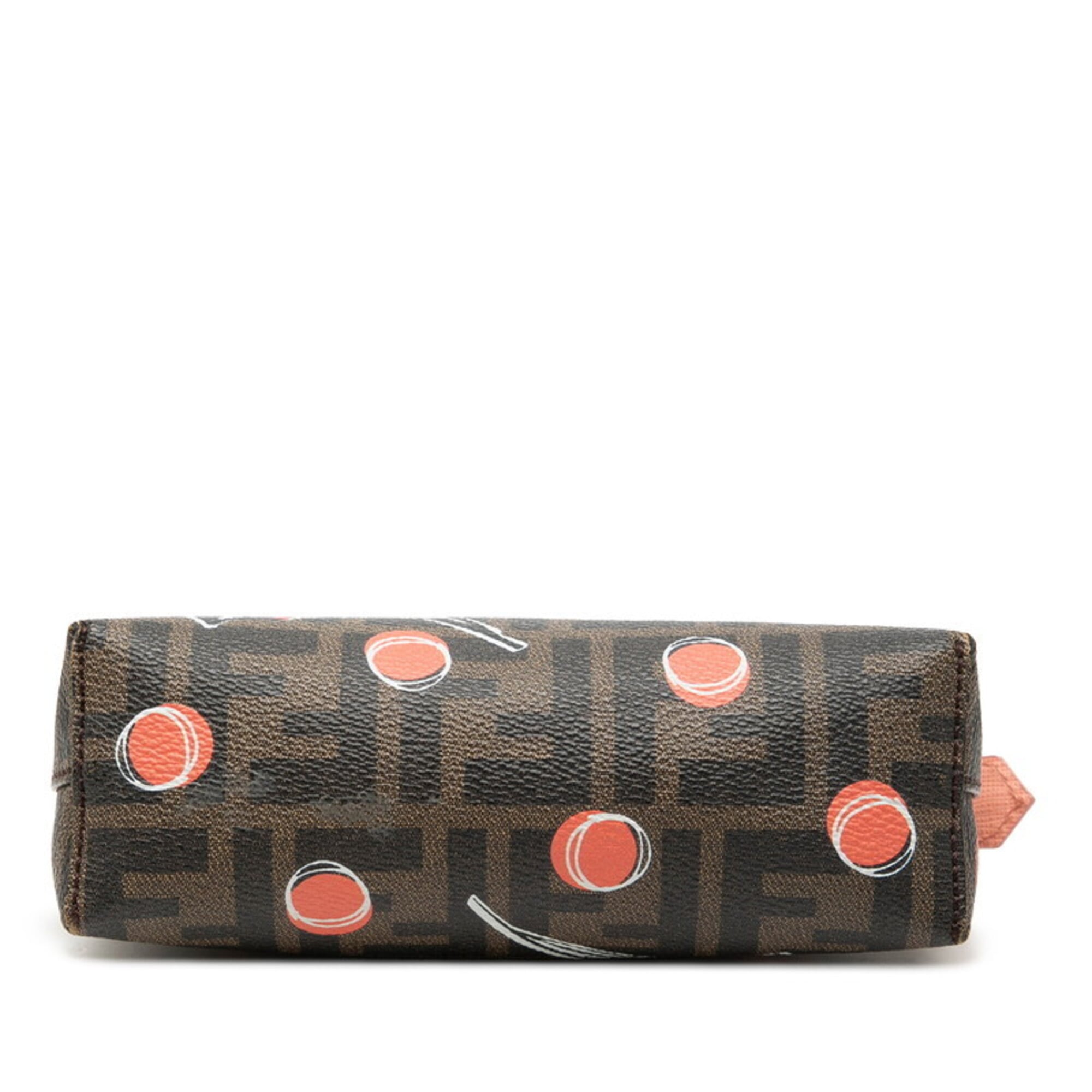 Fendi Brown Multi-Color Pvc Handbag Pouch (Pre-Owned)
