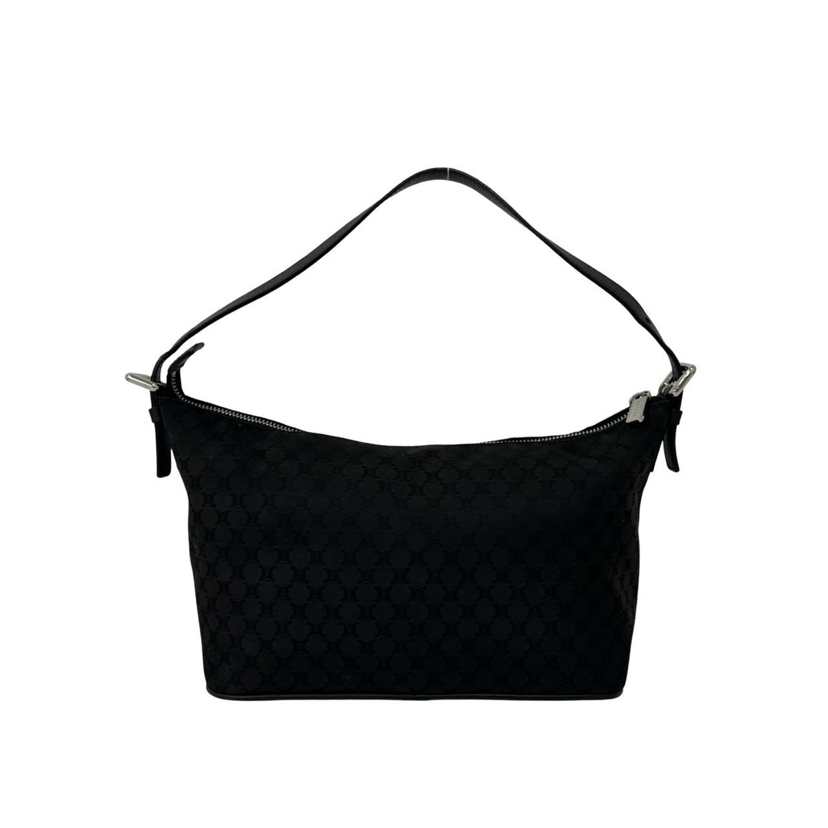 Celine Black Canvas Leather Handbag Shoulder Bag (Pre-Owned)