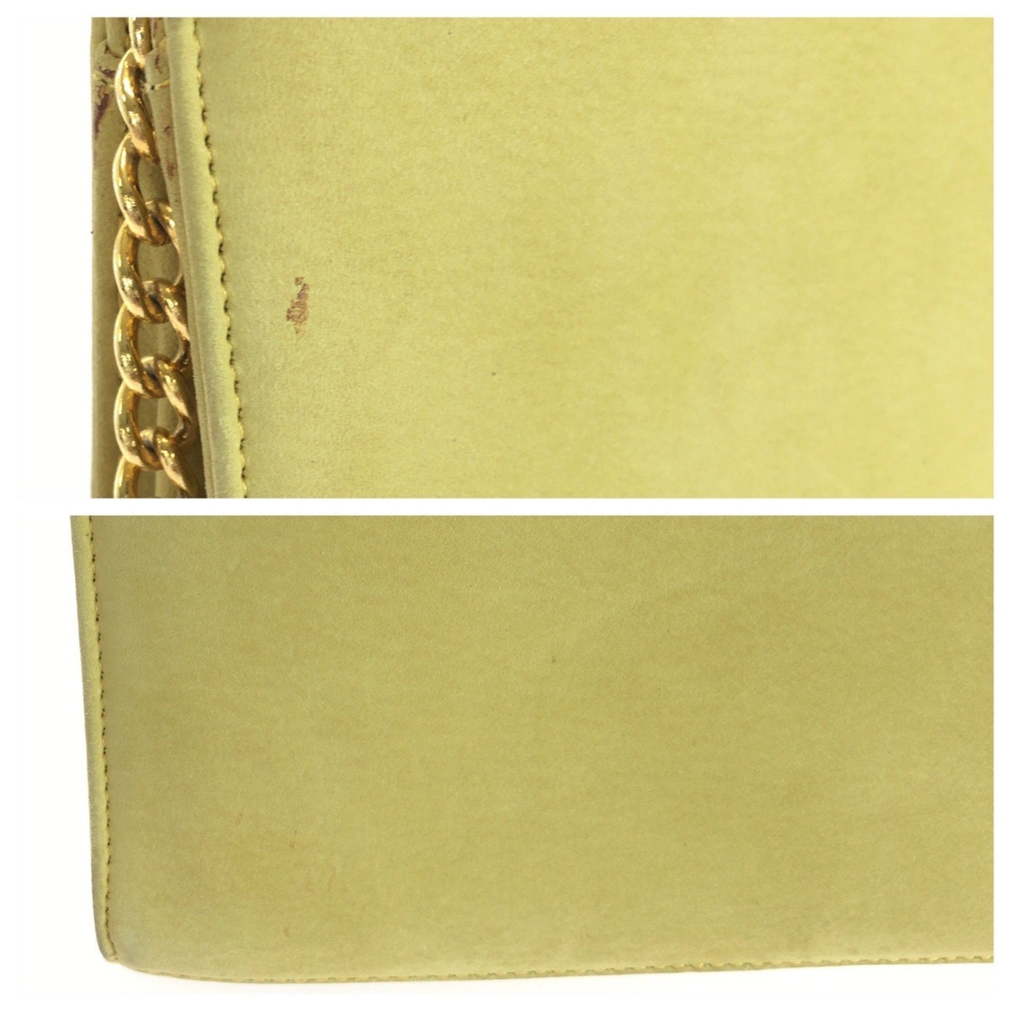 Salvatore Ferragamo Yellow Suede Shoulder Bag (Pre-Owned)