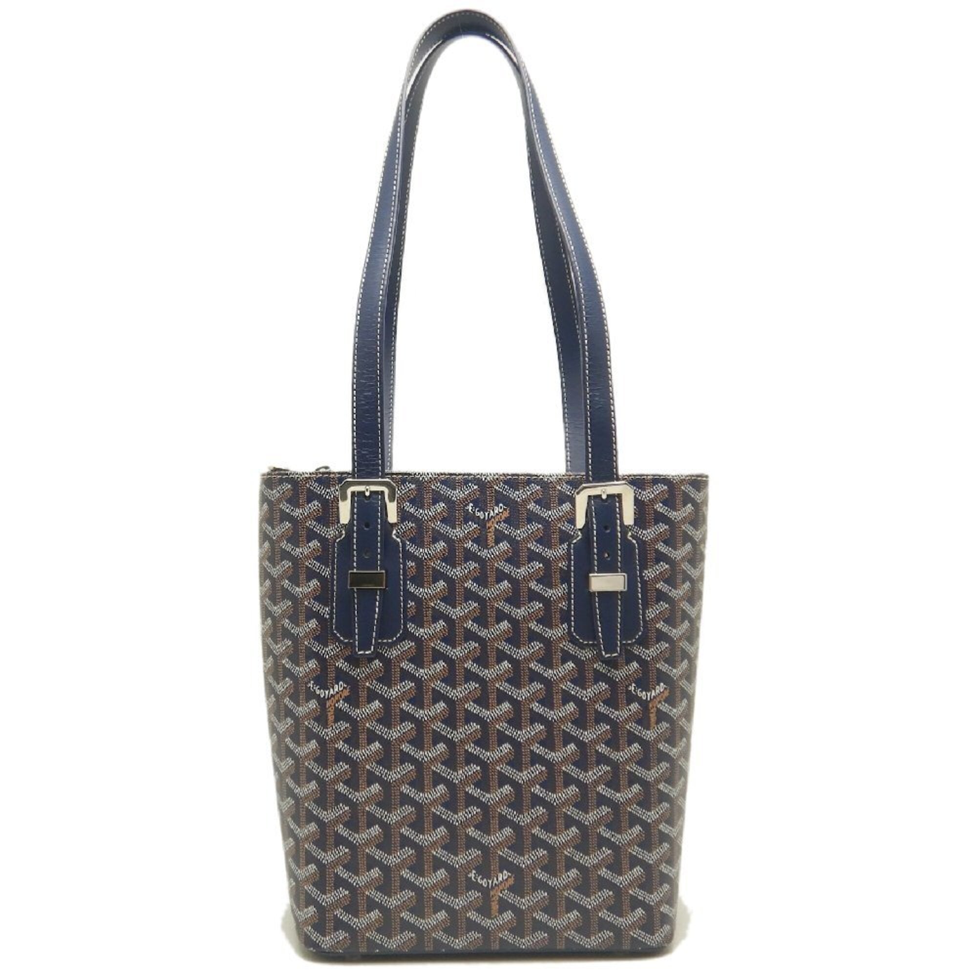 Goyard Navy Coated Canvas Tote Bag (Pre-Owned)
