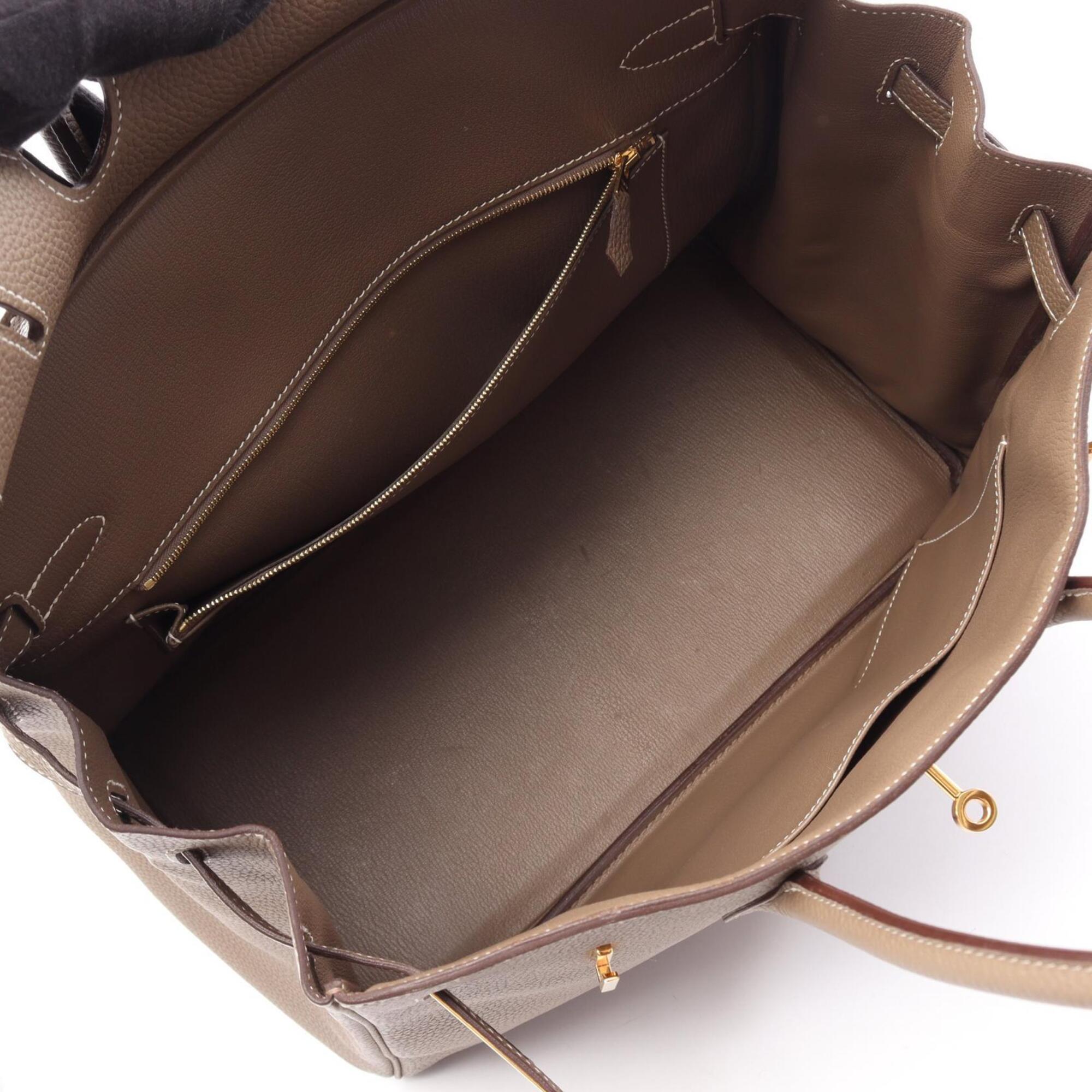 Hermes Gray Togo Leather Handbag (Pre-Owned)