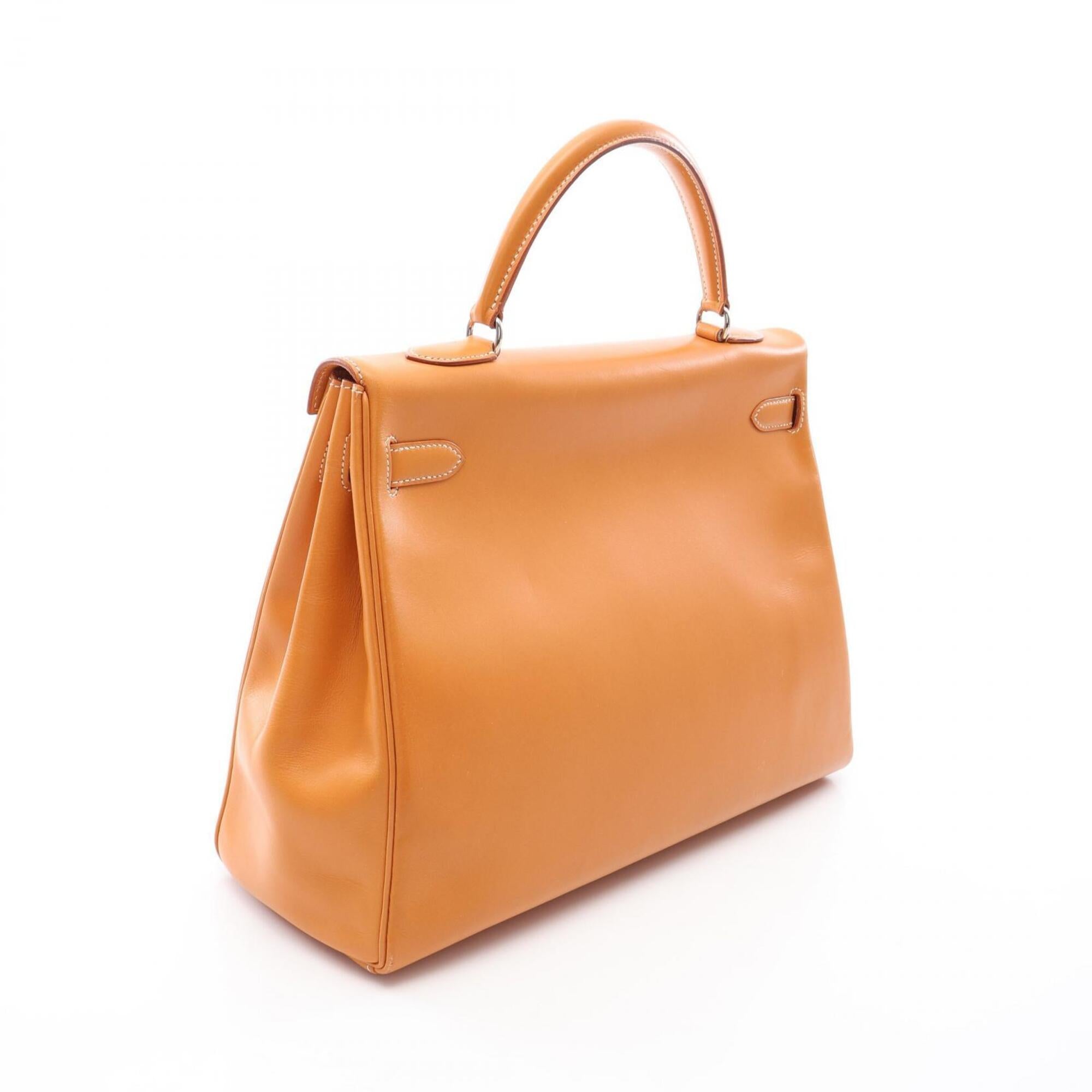 Hermes Brown Natural Chamonix Leather Leather Handbag (Pre-Owned)
