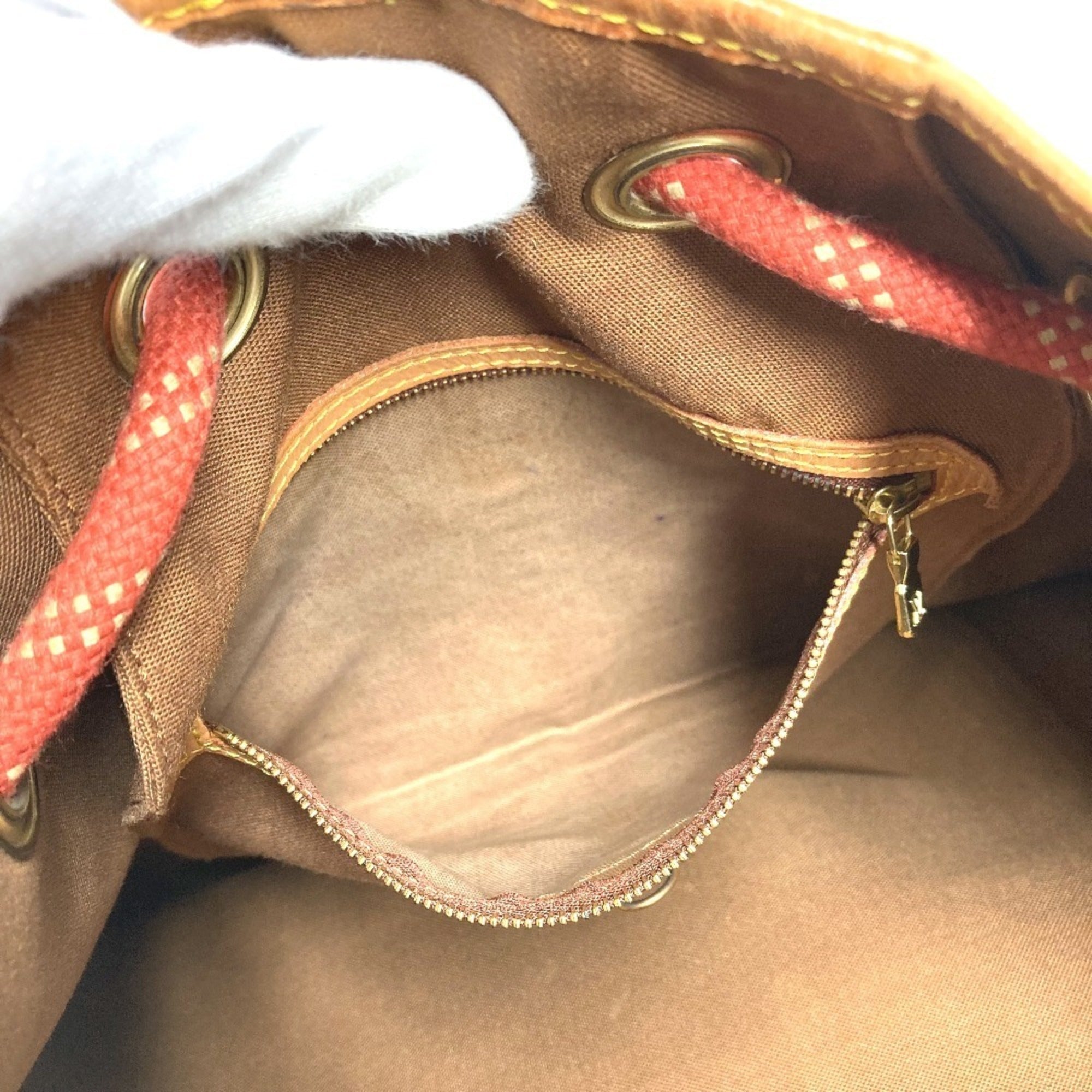 Louis Vuitton Orange Leather Canvas Shoulder Bag (Pre-Owned)
