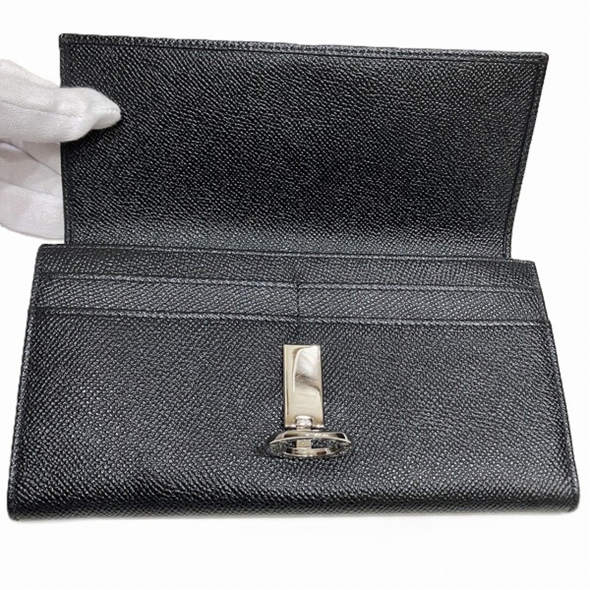 Bvlgari Black Leather Coin Purse/Coin Case (Pre-Owned)