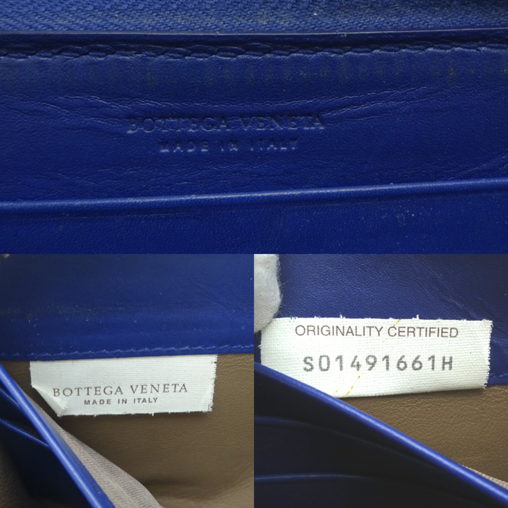 Bottega Veneta Blue Leather Coin Purse/Coin Case (Pre-Owned)