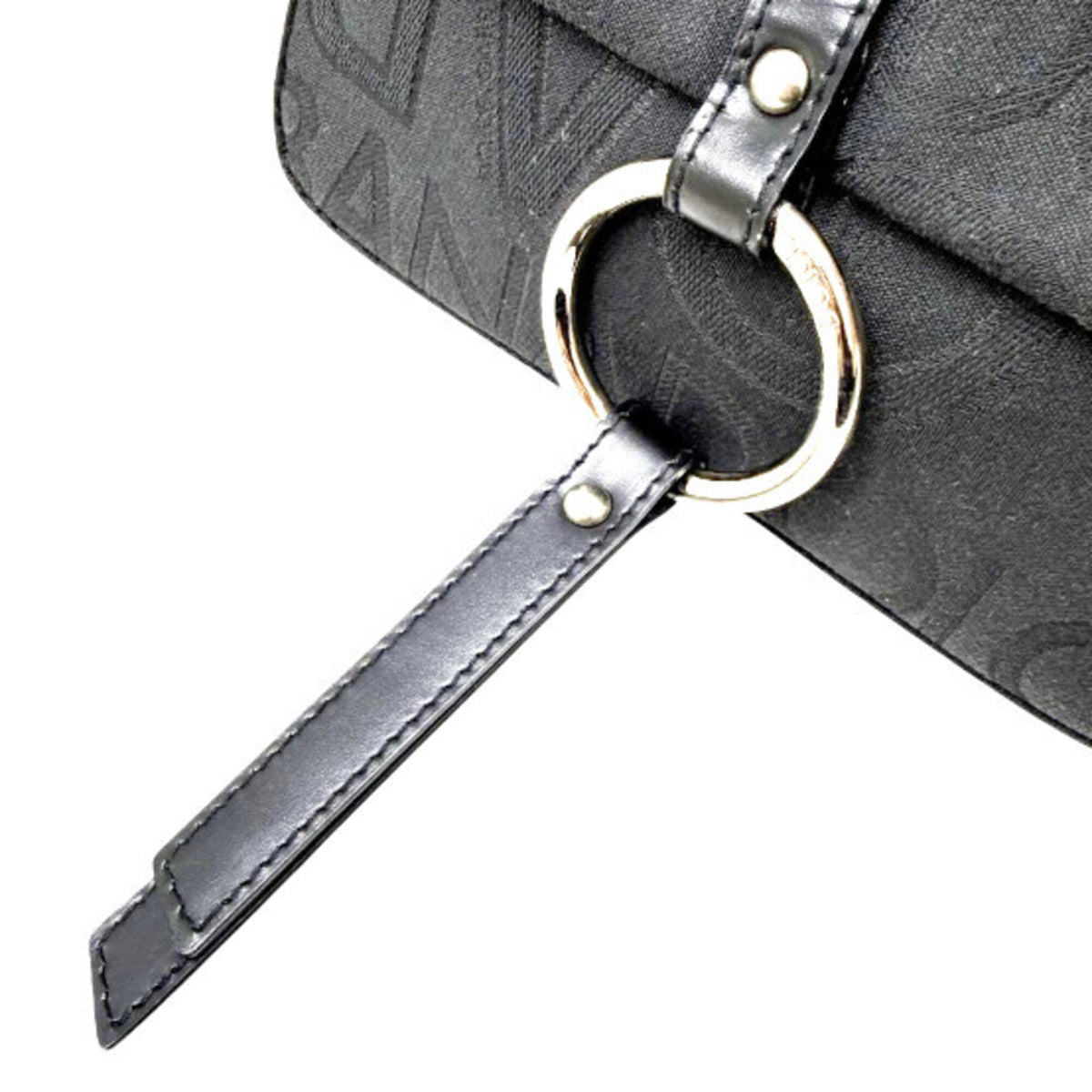 Dolce & Gabbana Black Canvas Leather Handbag Pouch (Pre-Owned)