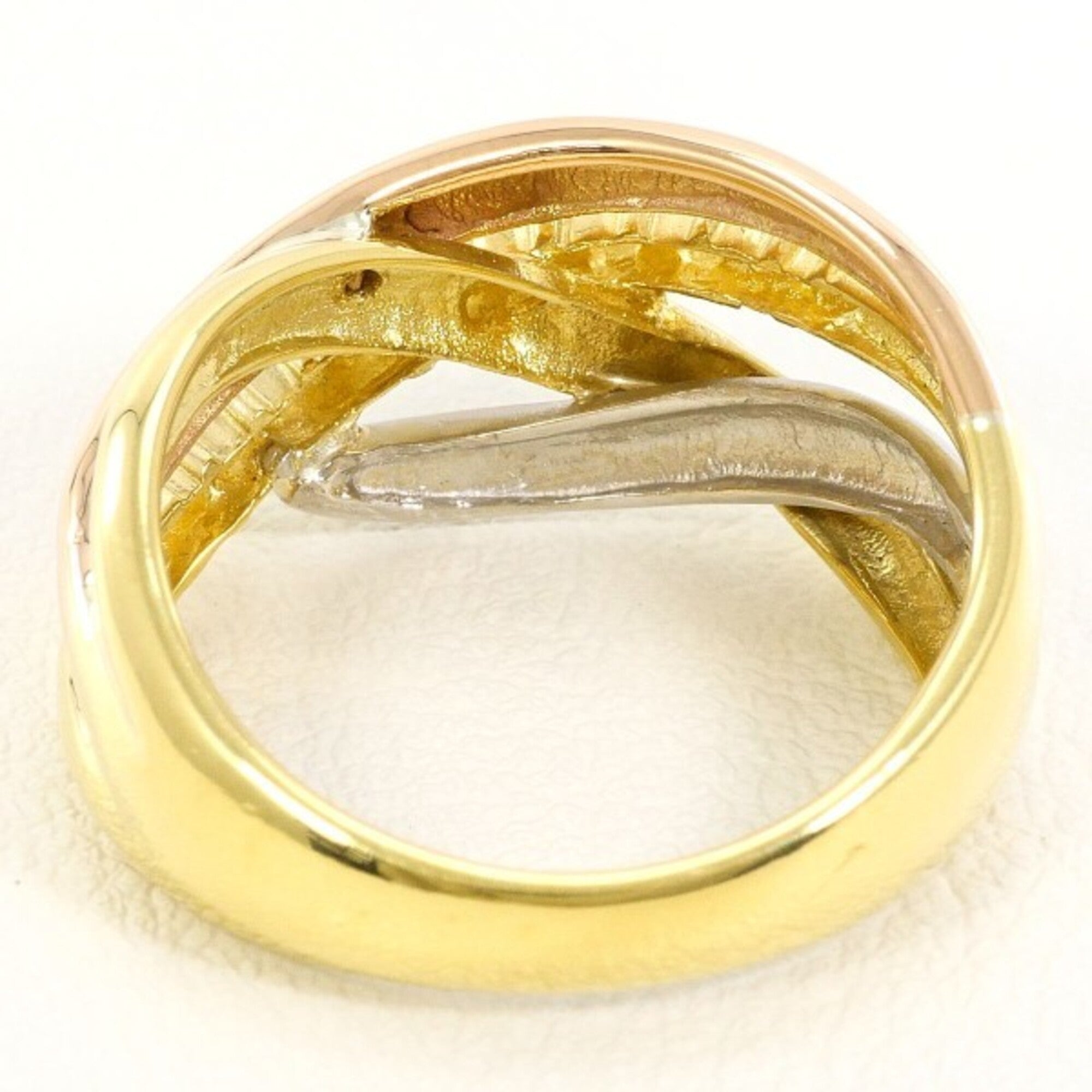Unbranded Pink Gold Yellow Gold Platinum 900 Band Ring (Pre-Owned)