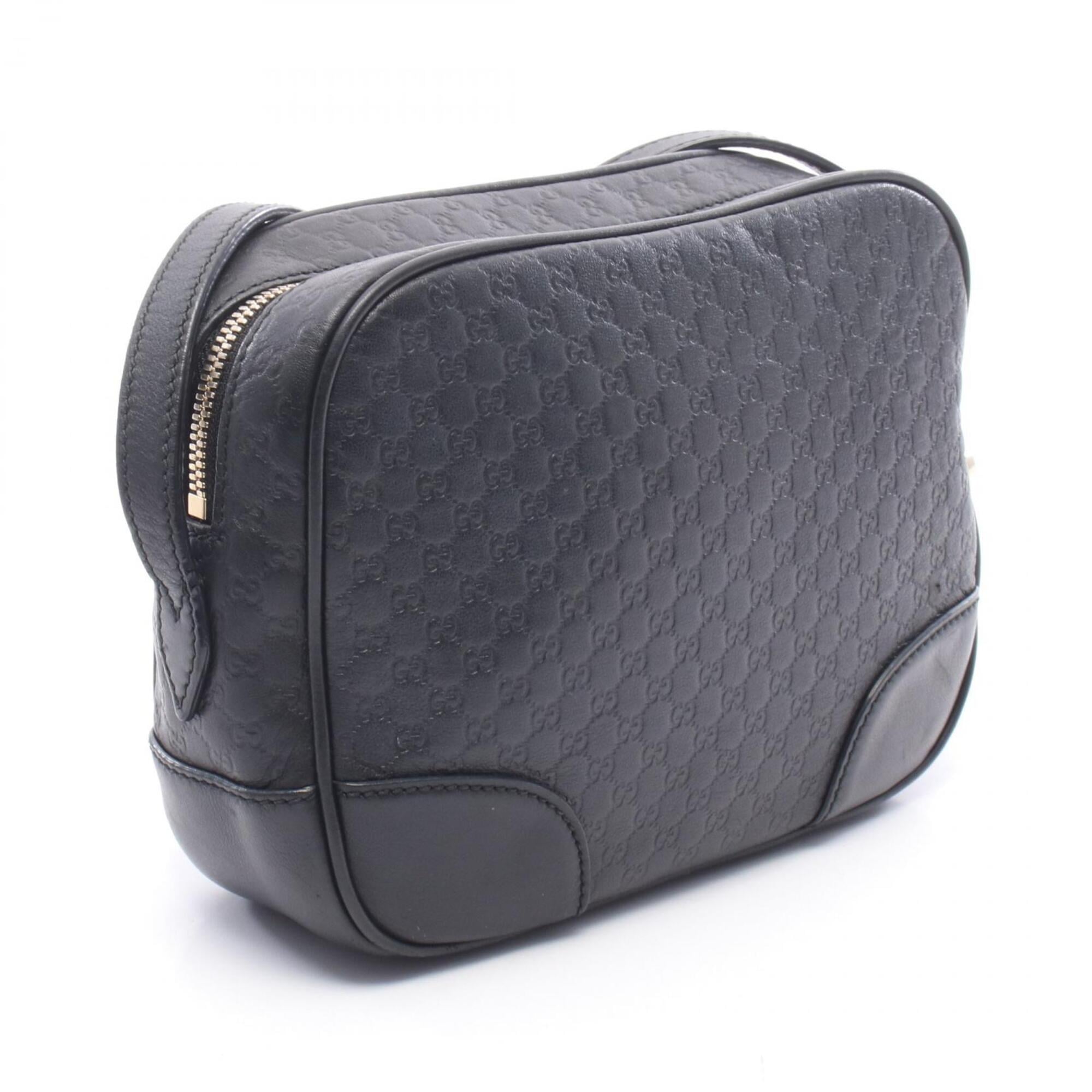 Gucci Black Leather Handbag Shoulder Bag (Pre-Owned)
