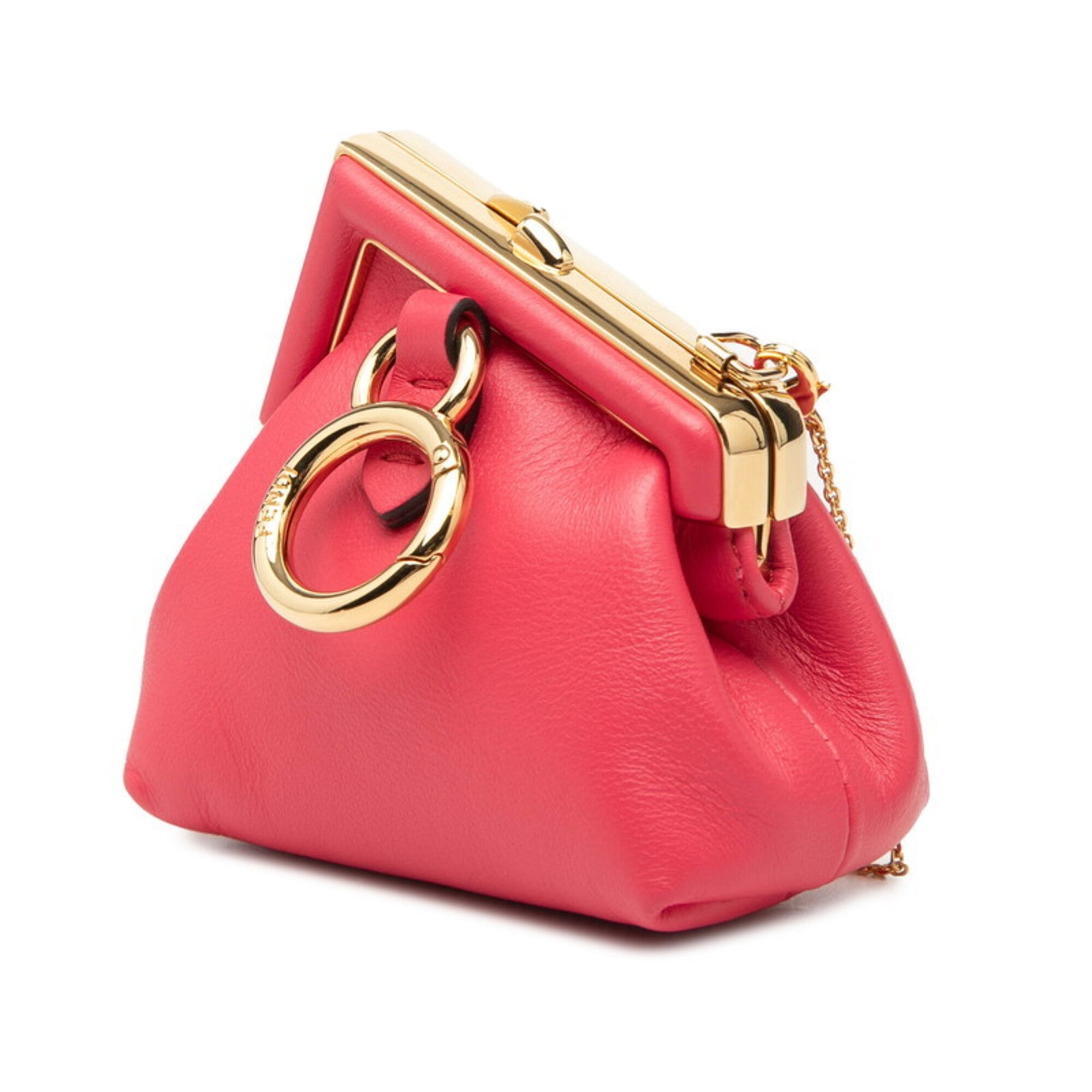 Fendi Pink Leather Shoulder Bag (Pre-Owned)