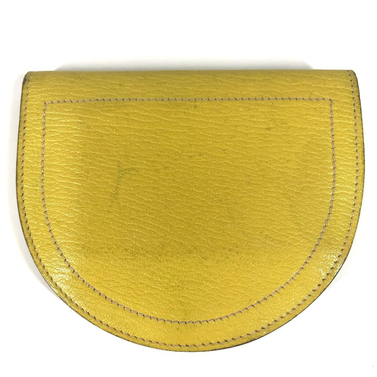 Hermes Yellow Leather Coin Purse/Coin Case (Pre-Owned)