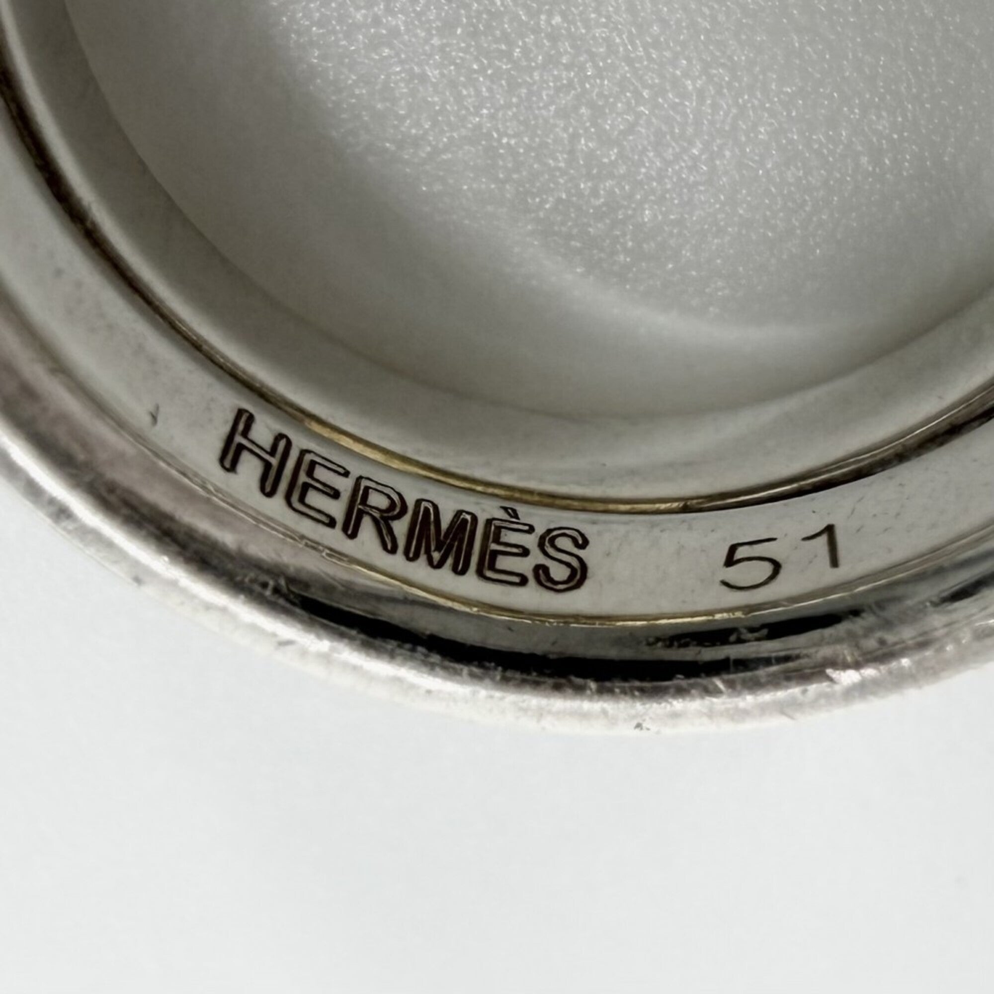 Hermes Gold (18K) Silver 925 Band Ring (Pre-Owned)