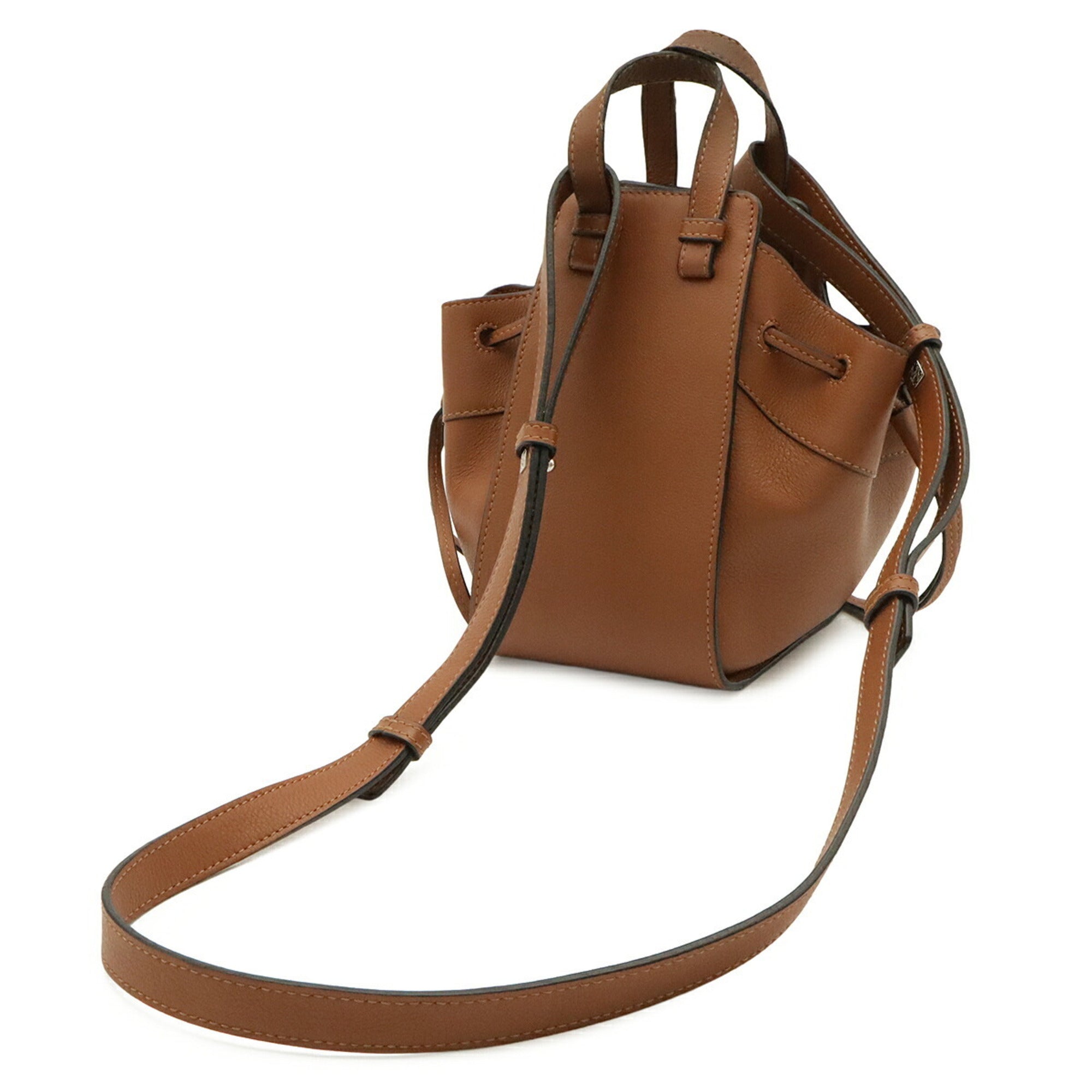 Loewe Hammock Brown Leather Handbag Shoulder Bag (Pre-Owned)
