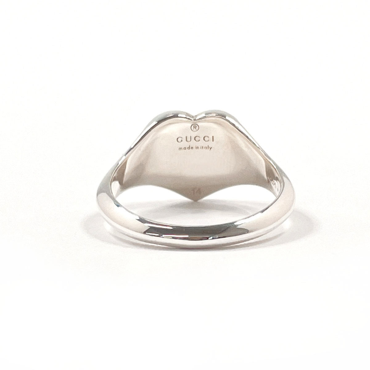 Gucci Silver Enamel Silver 925 Band Ring (Pre-Owned)