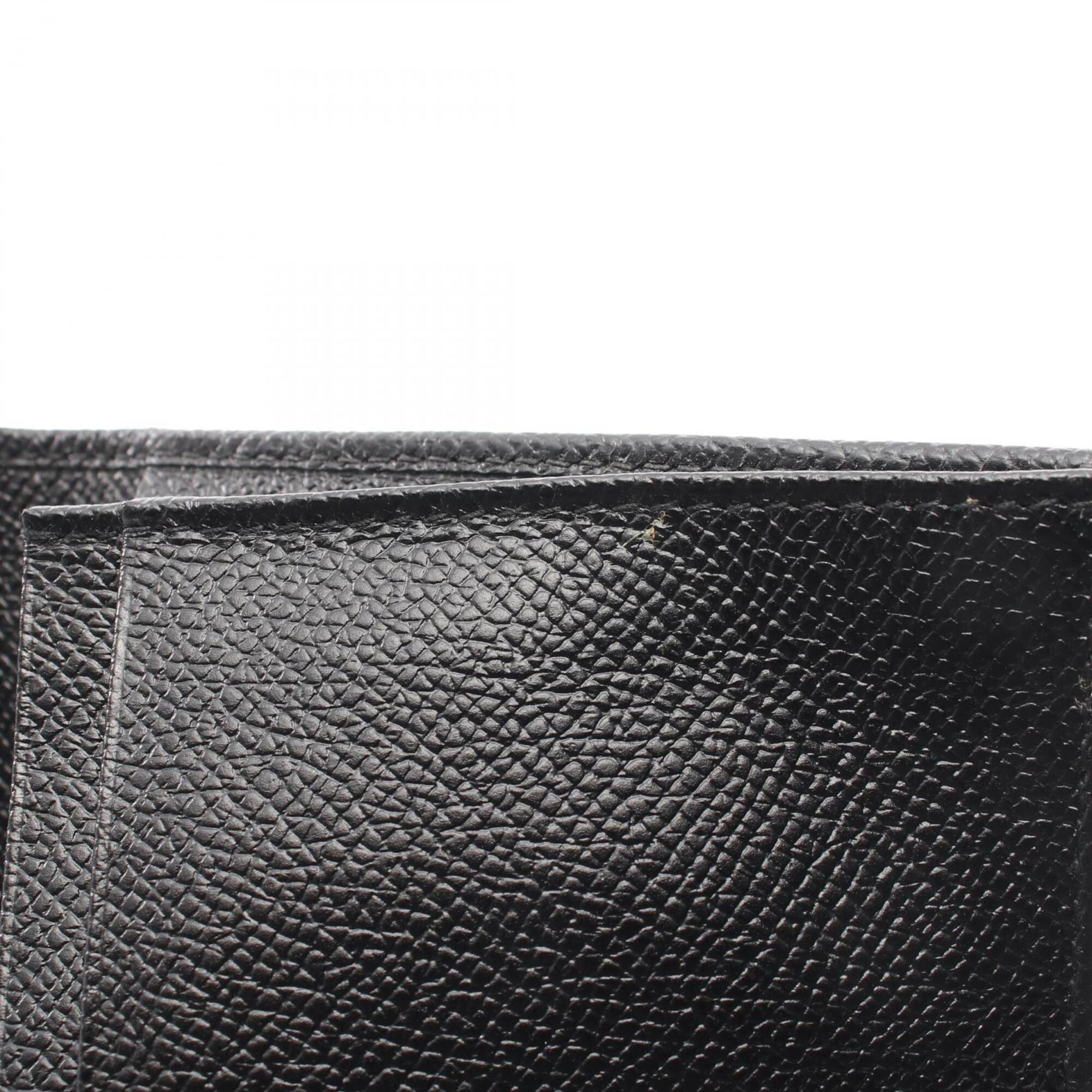Bvlgari Black Leather Long Wallet (Bi-Fold) (Pre-Owned)