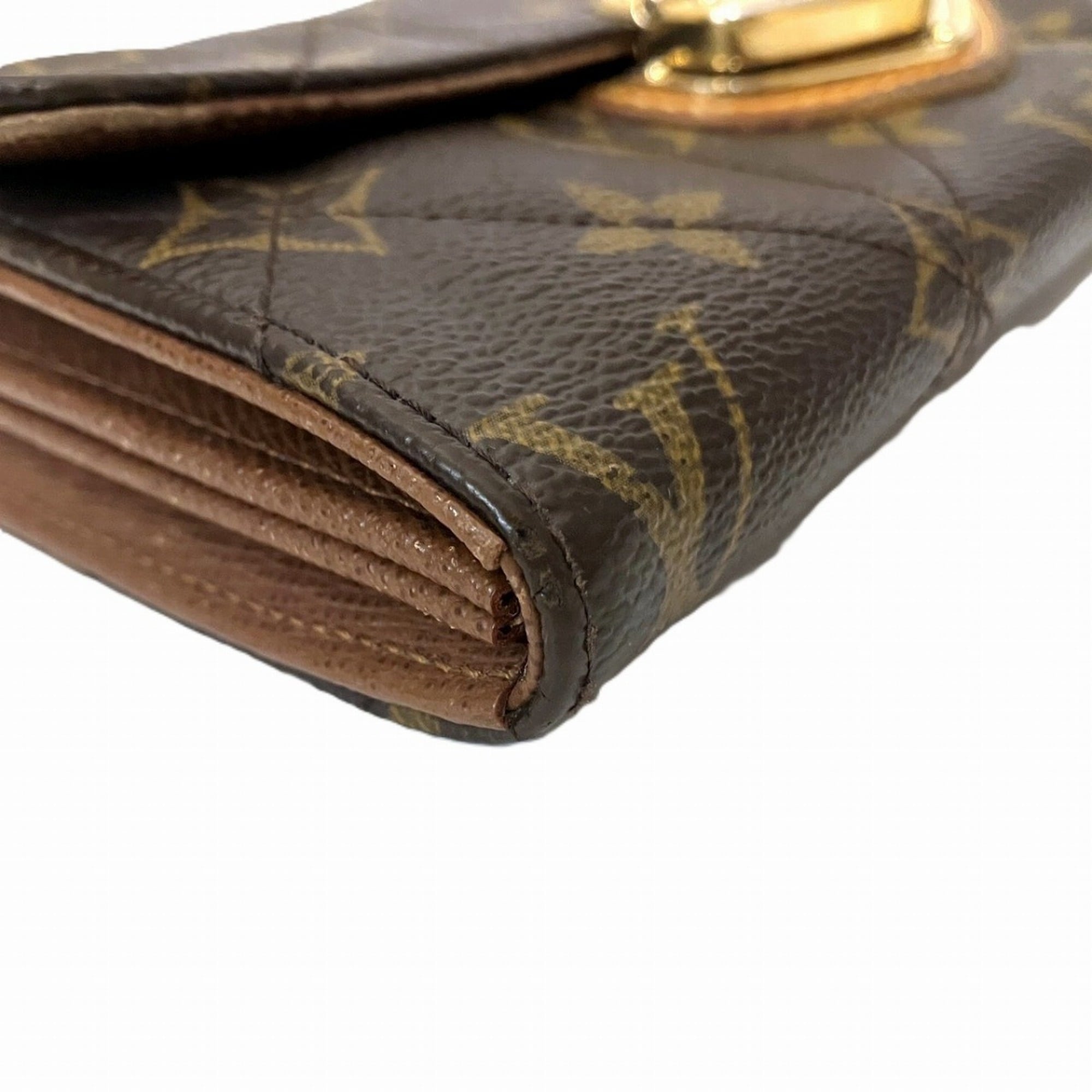 Louis Vuitton Brown Monogram Long Wallet (Tri-Fold) (Pre-Owned)
