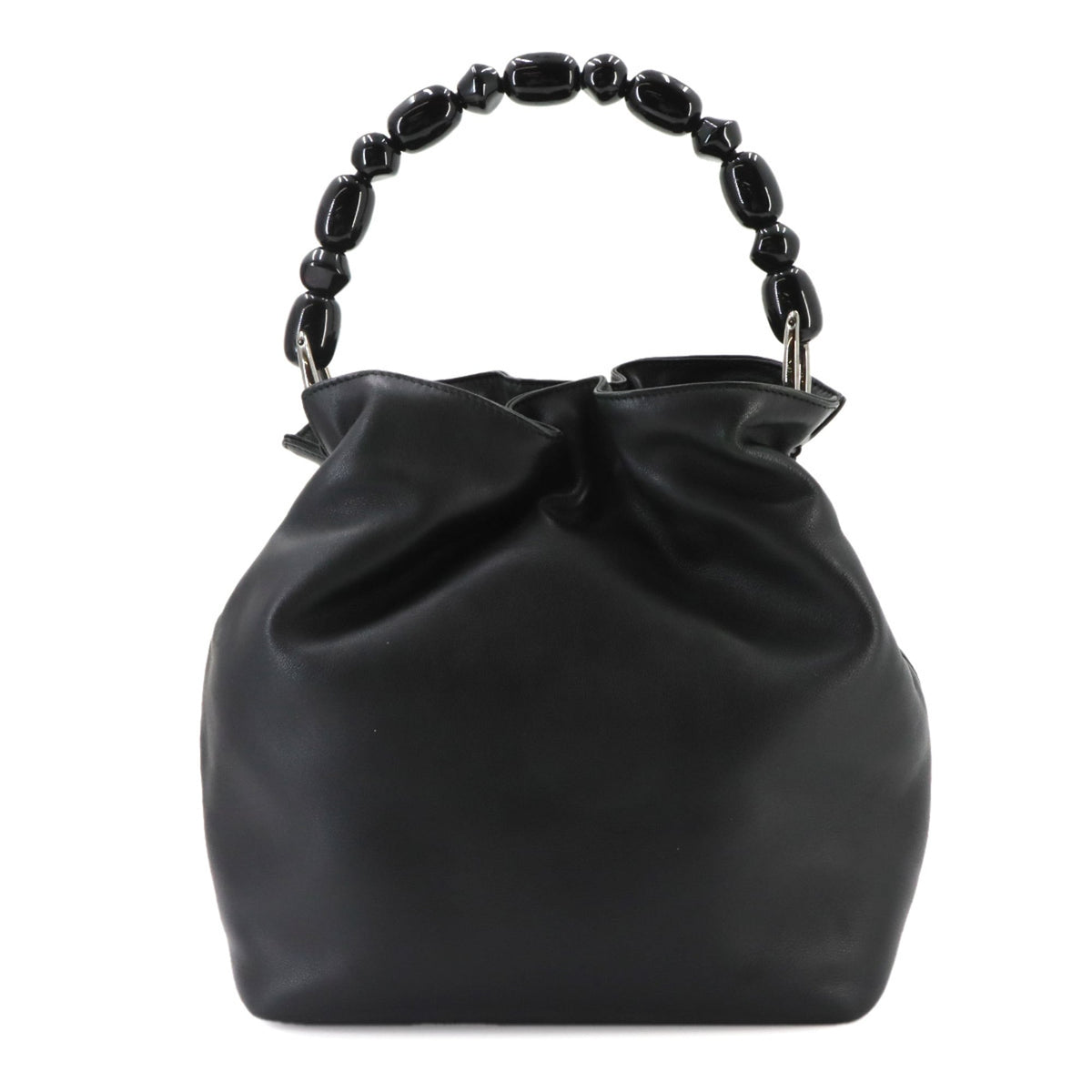 Christian Dior Malice Pearl Black Leather Handbag (Pre-Owned)
