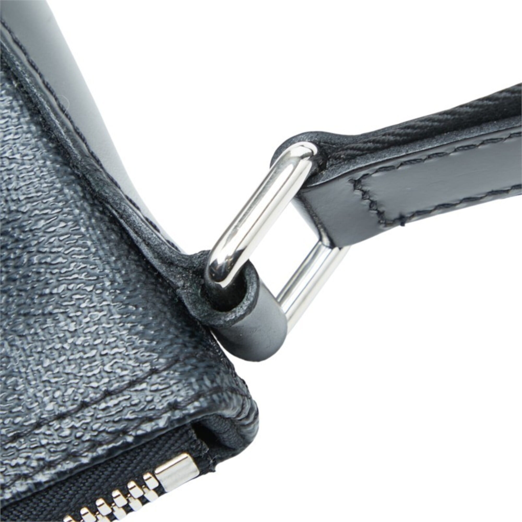 Louis Vuitton Black Gray Pvc Leather Shoulder Bag (Pre-Owned)