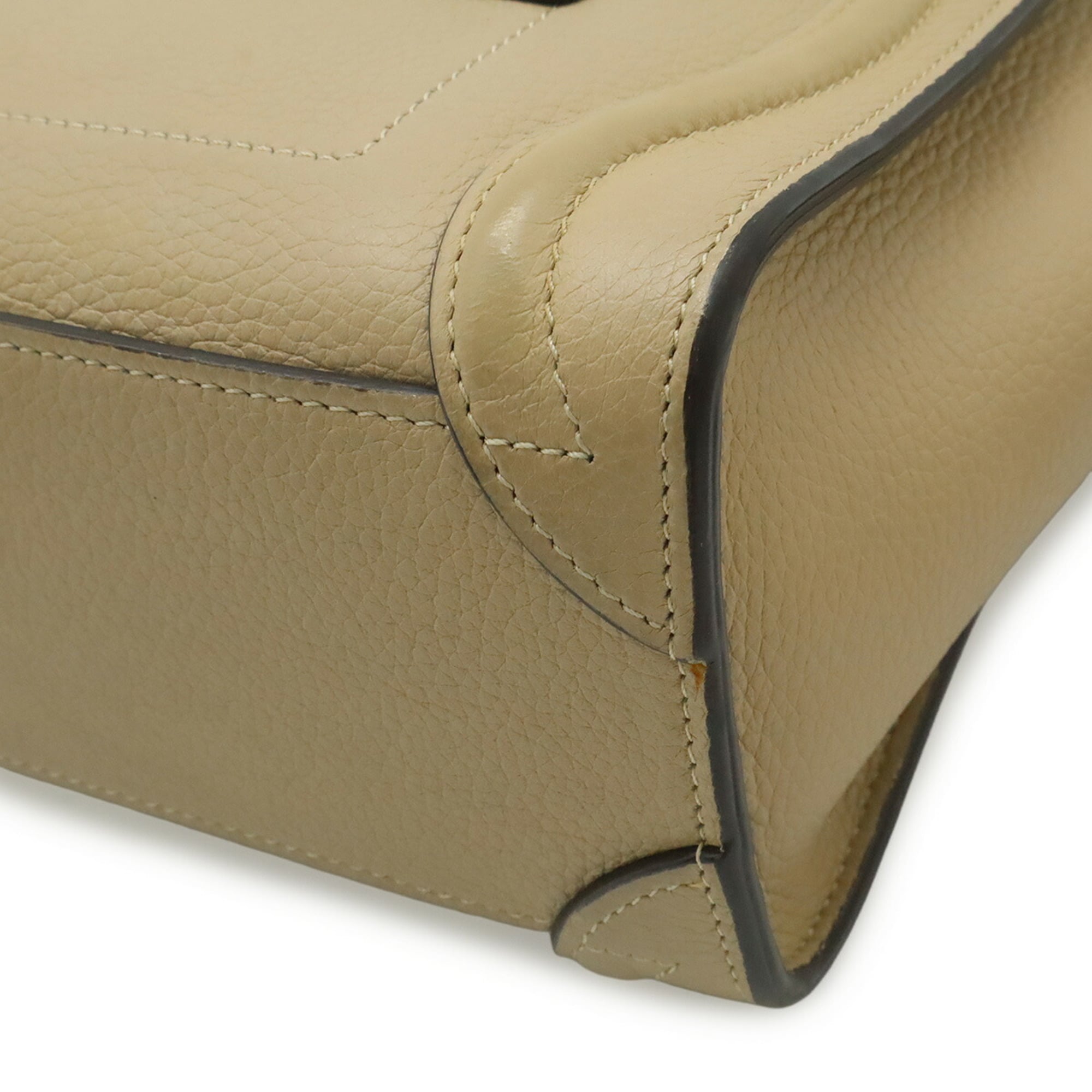 Celine Beige Leather Handbag Shoulder Bag (Pre-Owned)
