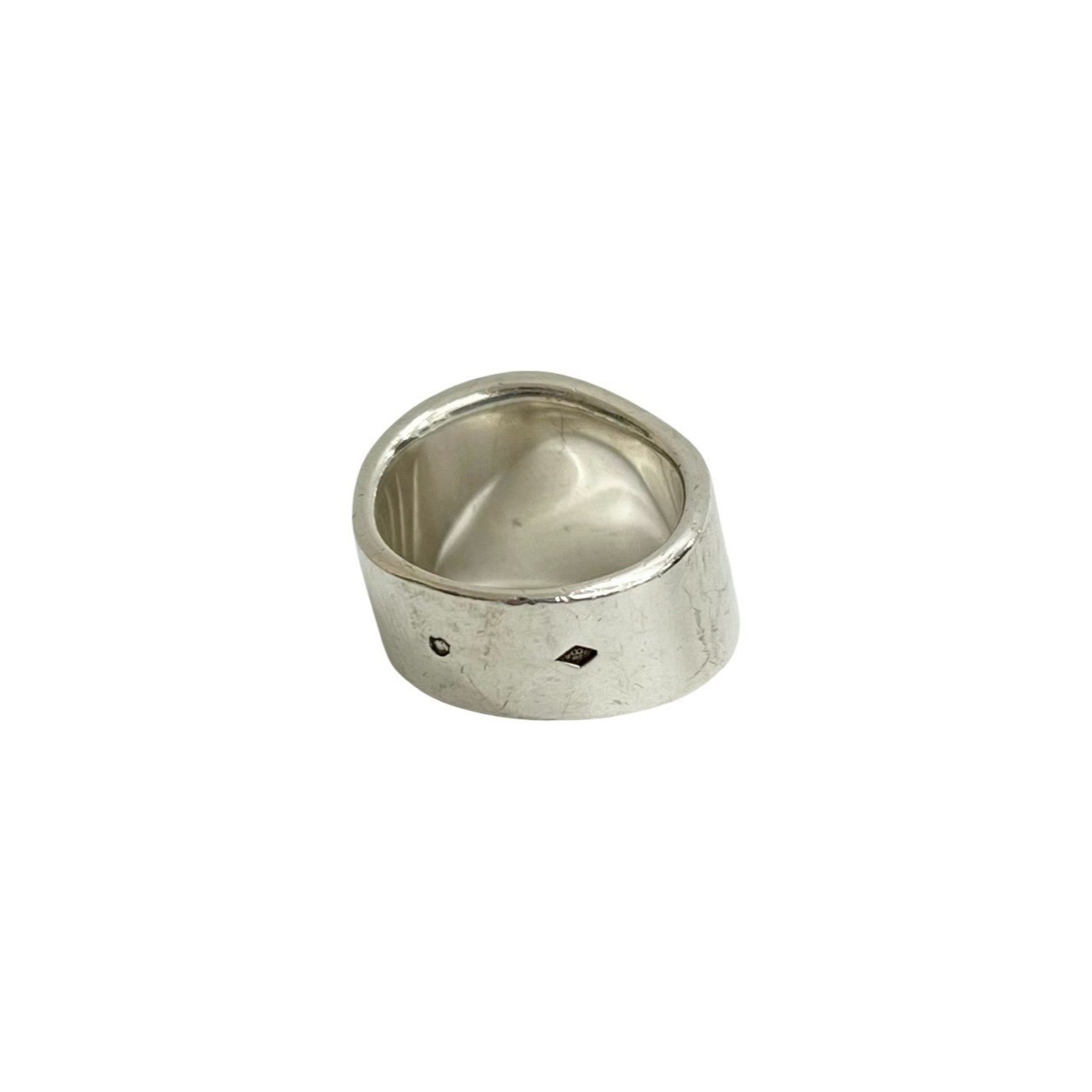Hermes Silver Silver 925 Band Ring (Pre-Owned)