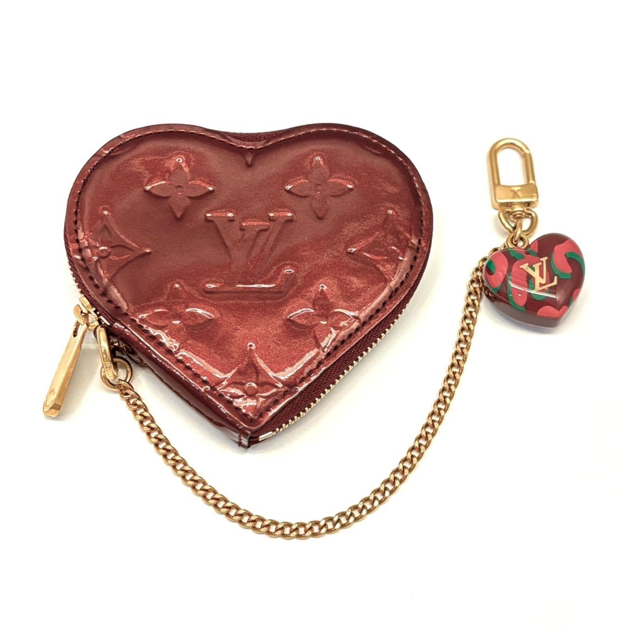 Louis Vuitton Monogram Vernis Bordeaux Red Color Rouge Fauviste Monogram Vernis Coin Purse/Coin Case (Pre-Owned)