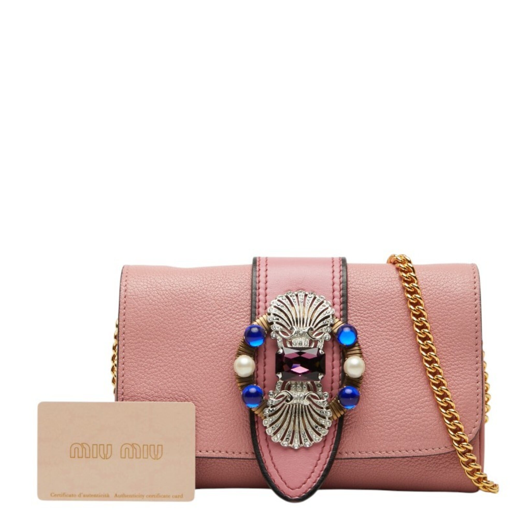 Miu Miu Pink Leather Shoulder Bag (Pre-Owned)