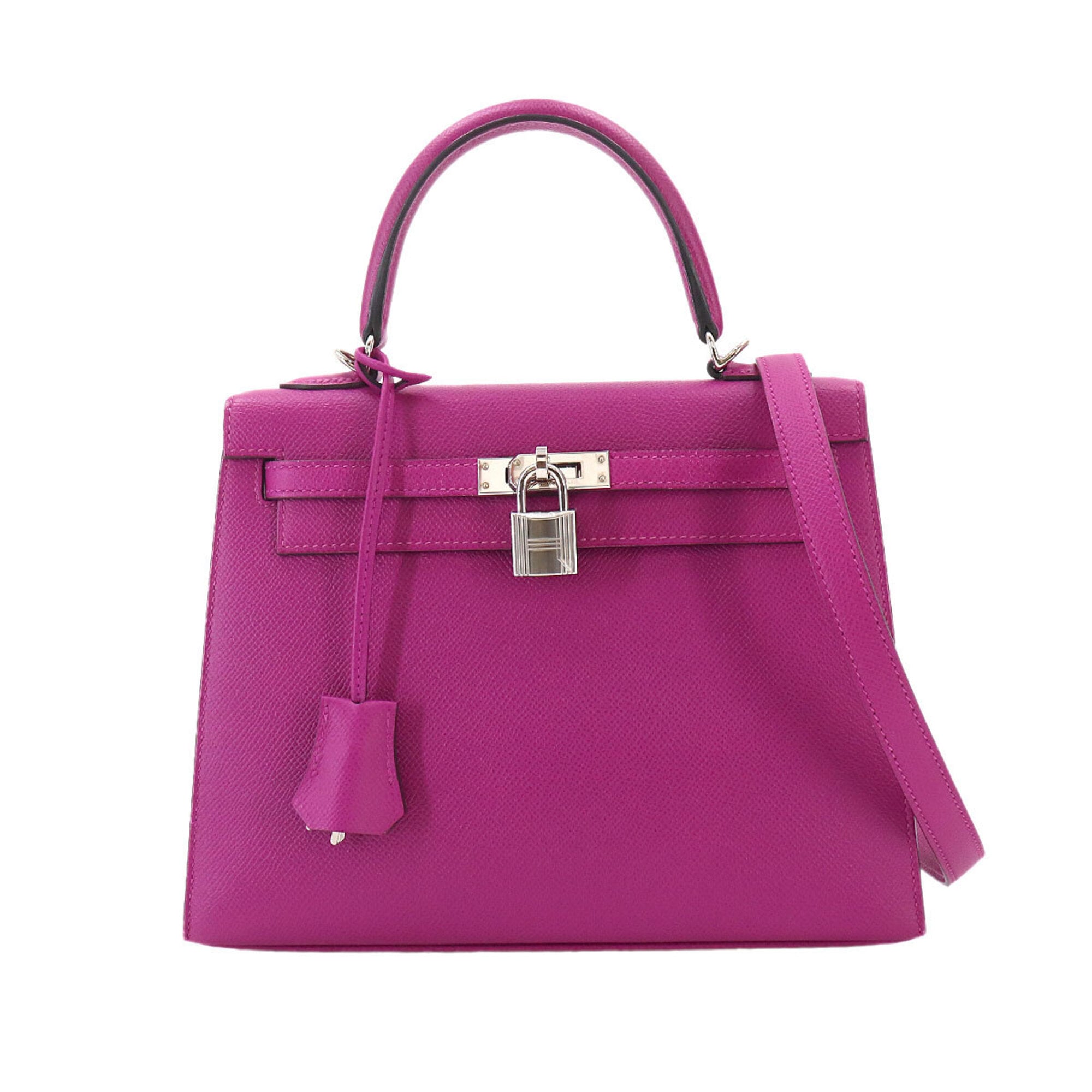 Hermes Kelly Rose Purple Epsom Leather Handbag (Pre-Owned)