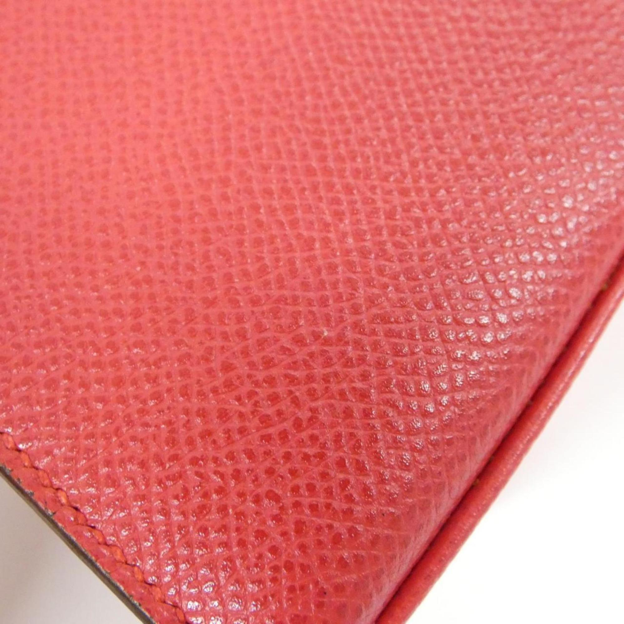Hermes Rouge Vif Courchevel Leather Handbag (Pre-Owned)