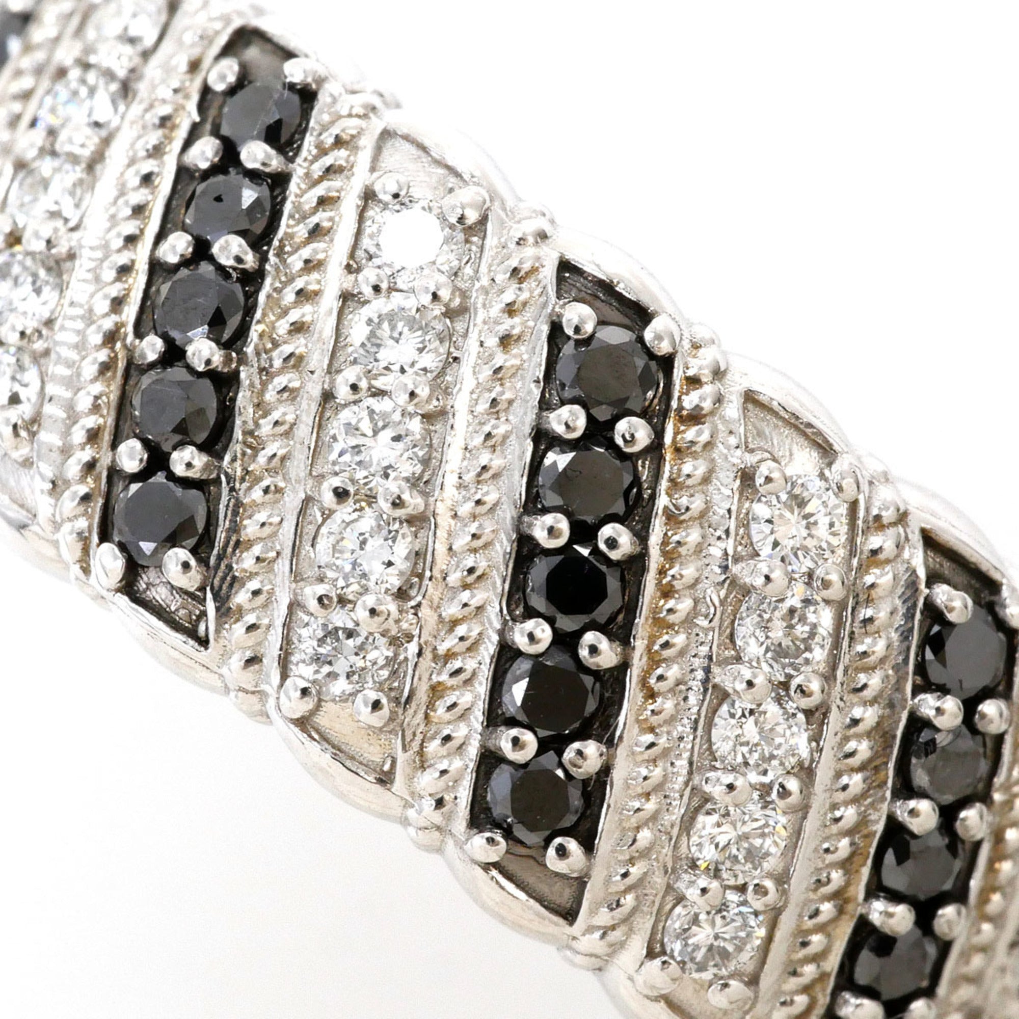 Unbranded Black White Gold Band Ring (Pre-Owned)