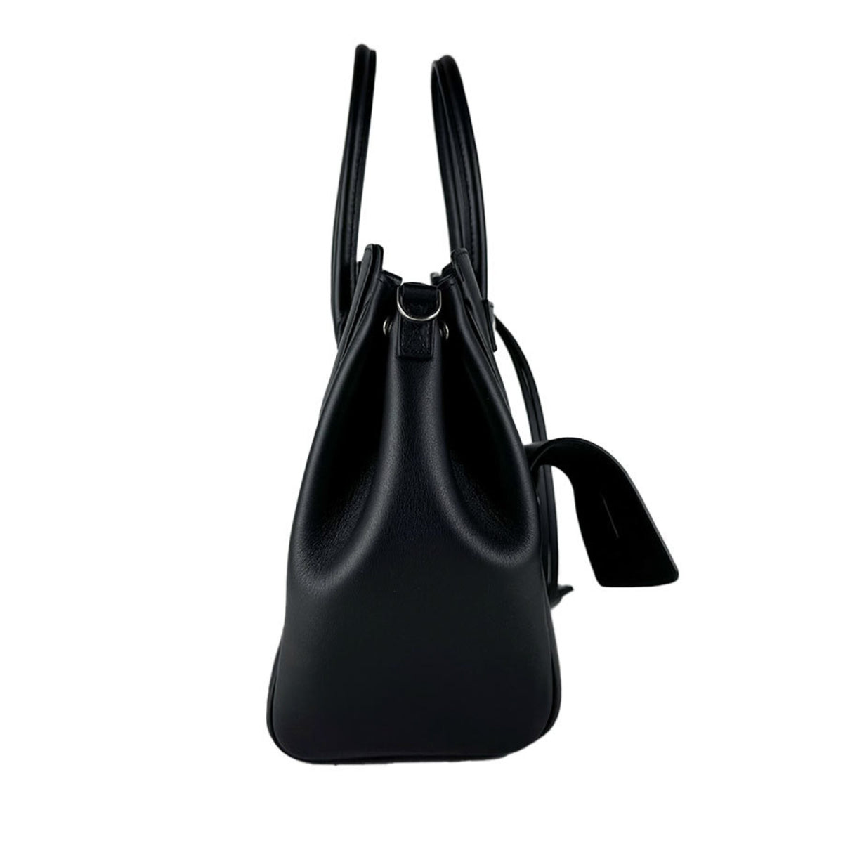 Balenciaga Black Leather Handbag Shoulder Bag (Pre-Owned)