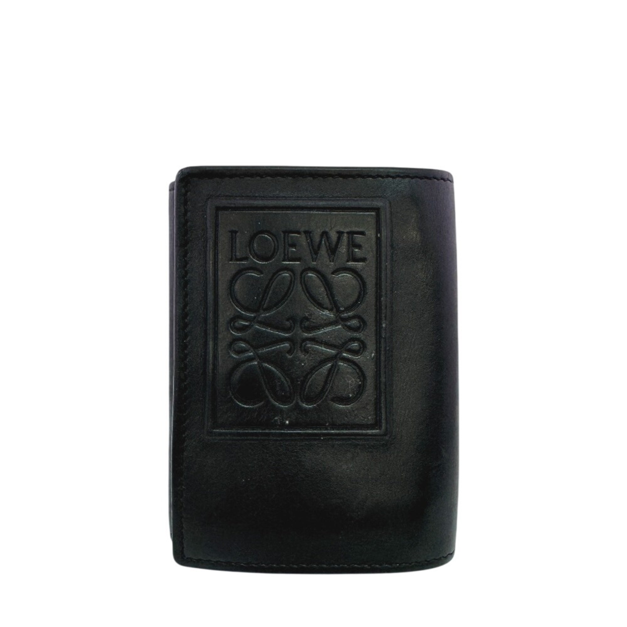 Loewe Black Leather Wallet (Tri-Fold) (Pre-Owned)