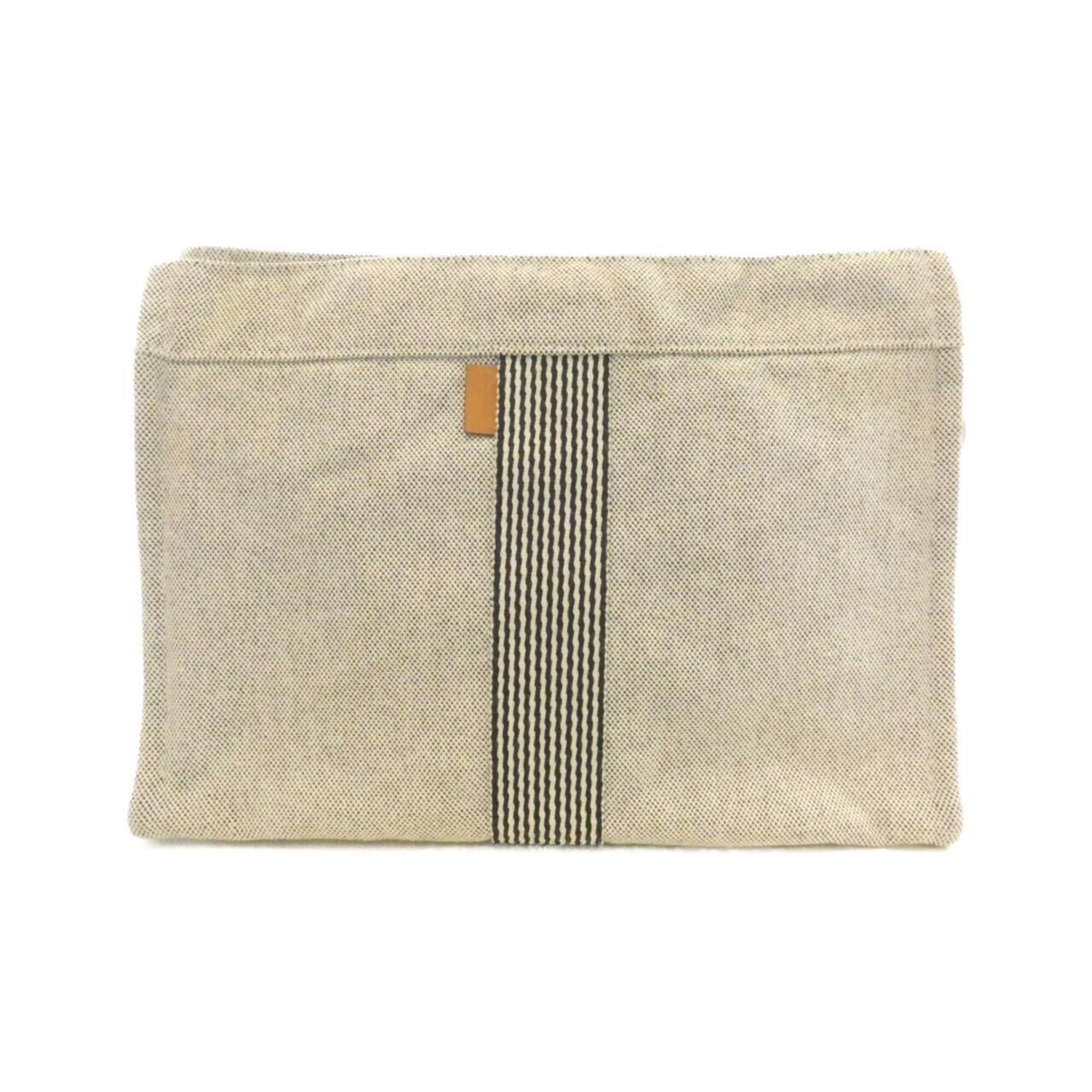 Hermes Black Canvas Pouch (Pre-Owned)