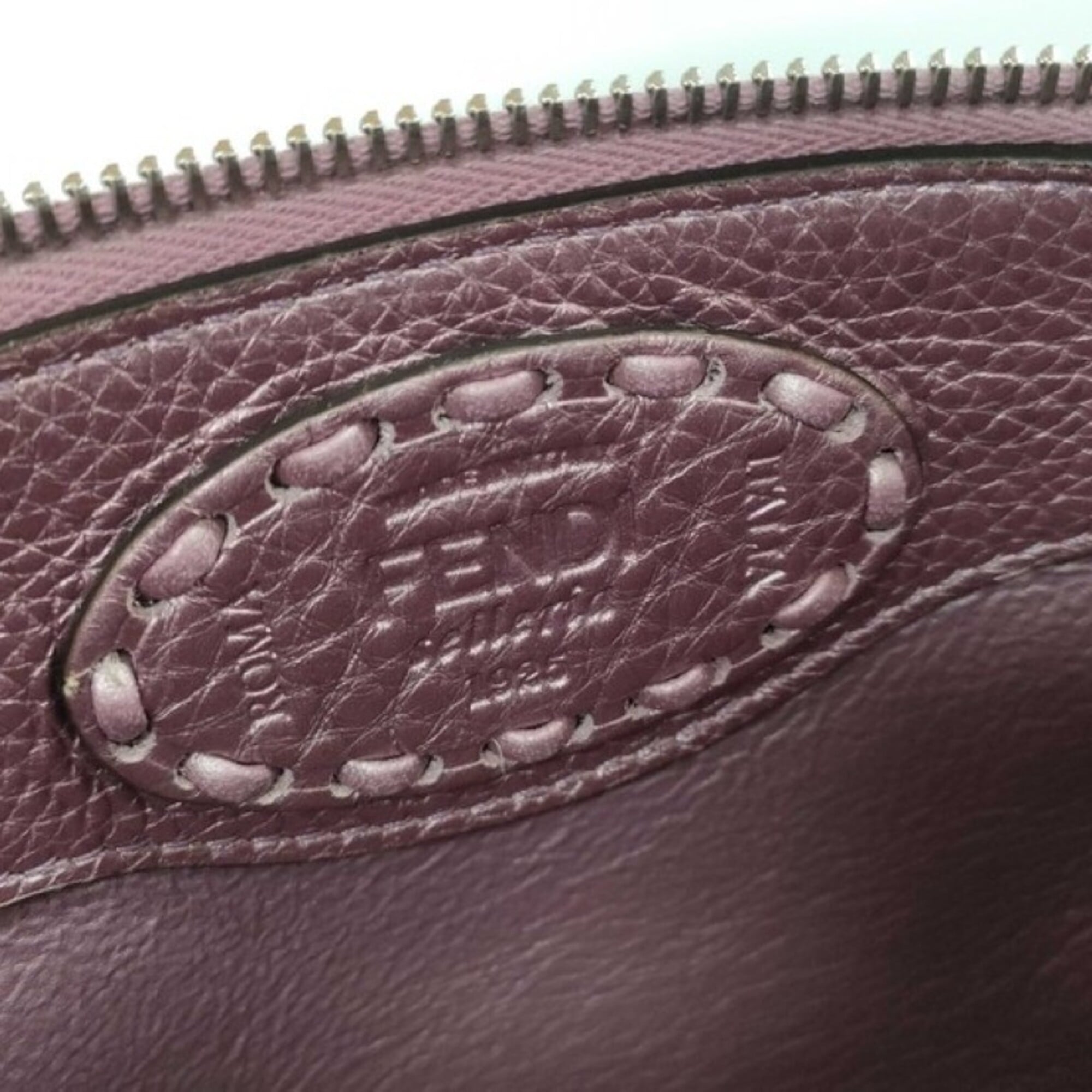 Fendi Metallic Purple Leather Handbag Shoulder Bag (Pre-Owned)