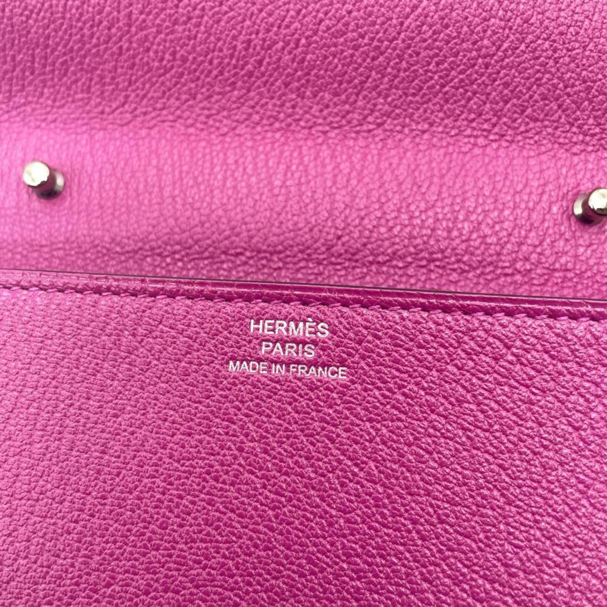Hermes Rose Purple Chevre Leather Shoulder Bag (Pre-Owned)