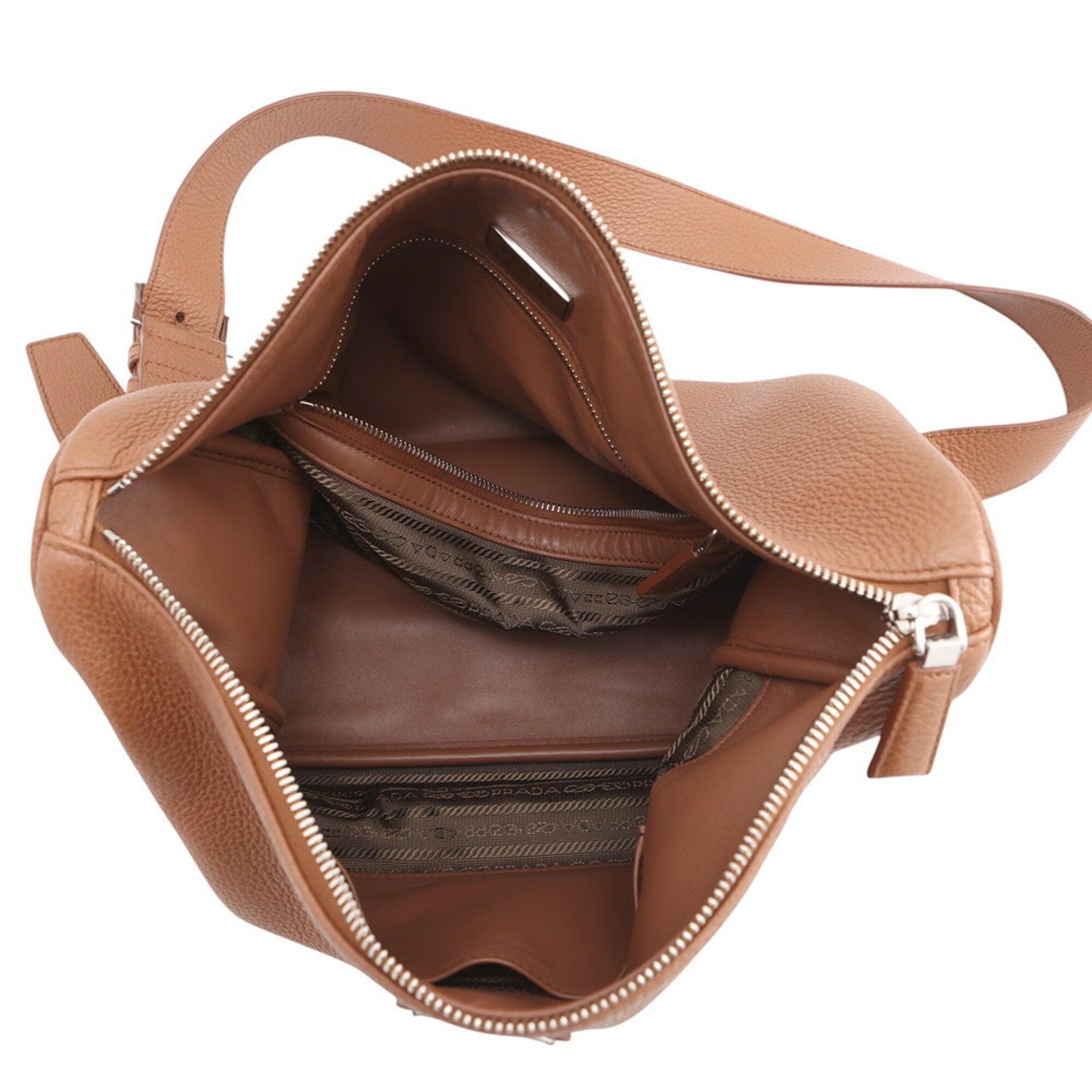 Prada Brown Handbag Shoulder Bag (Pre-Owned)