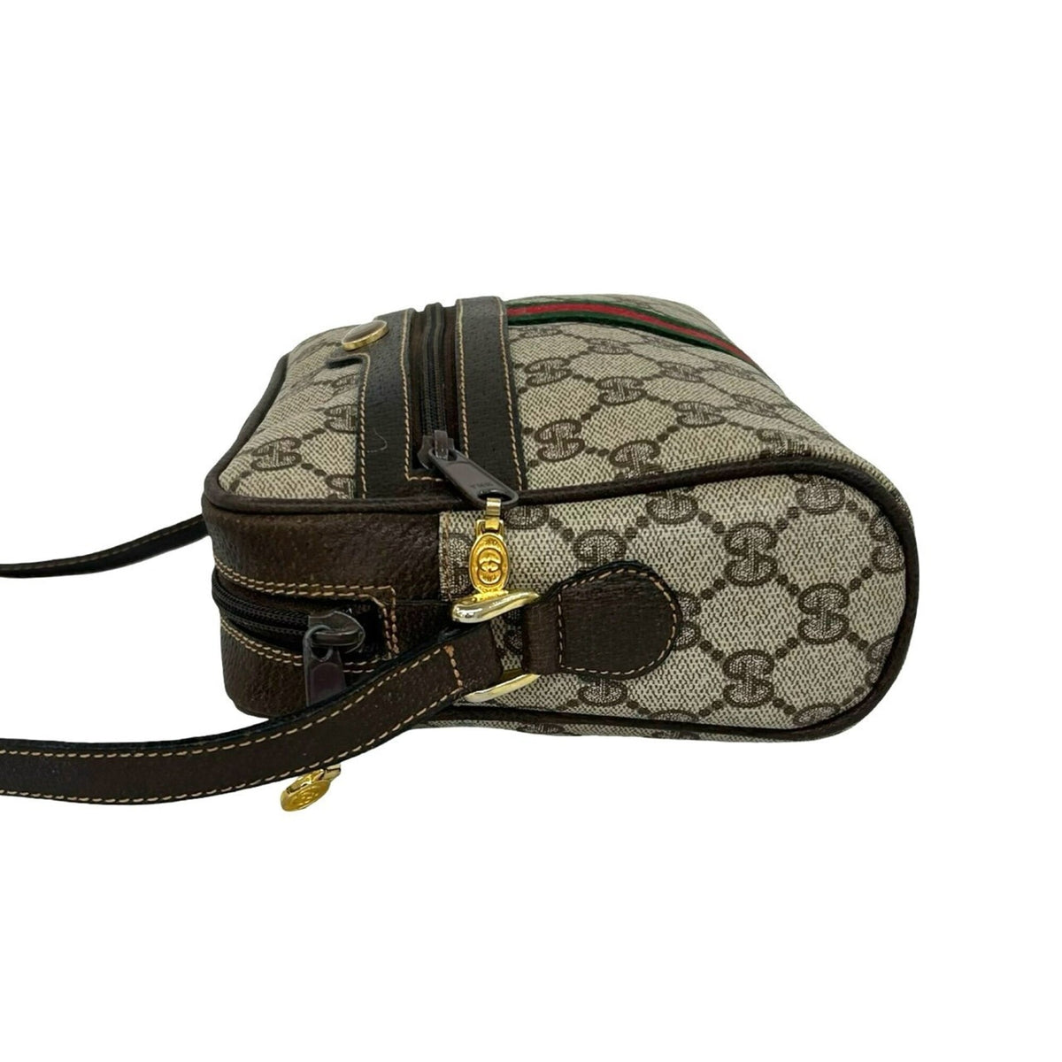 Gucci Brown Pvc Leather Pochette Shoulder Bag (Pre-Owned)