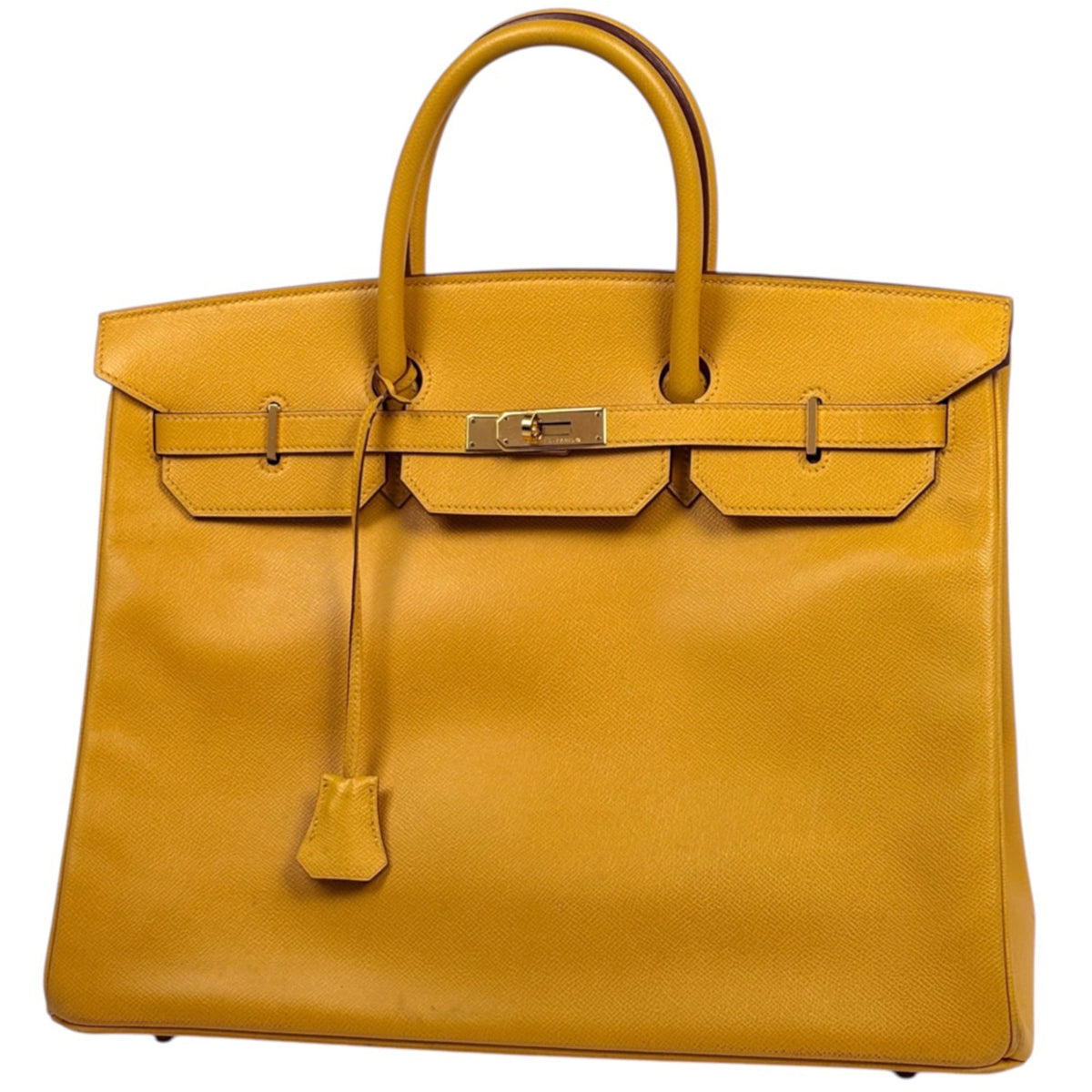 Hermes Birkin Yellow Courchevel Leather Handbag (Pre-Owned)