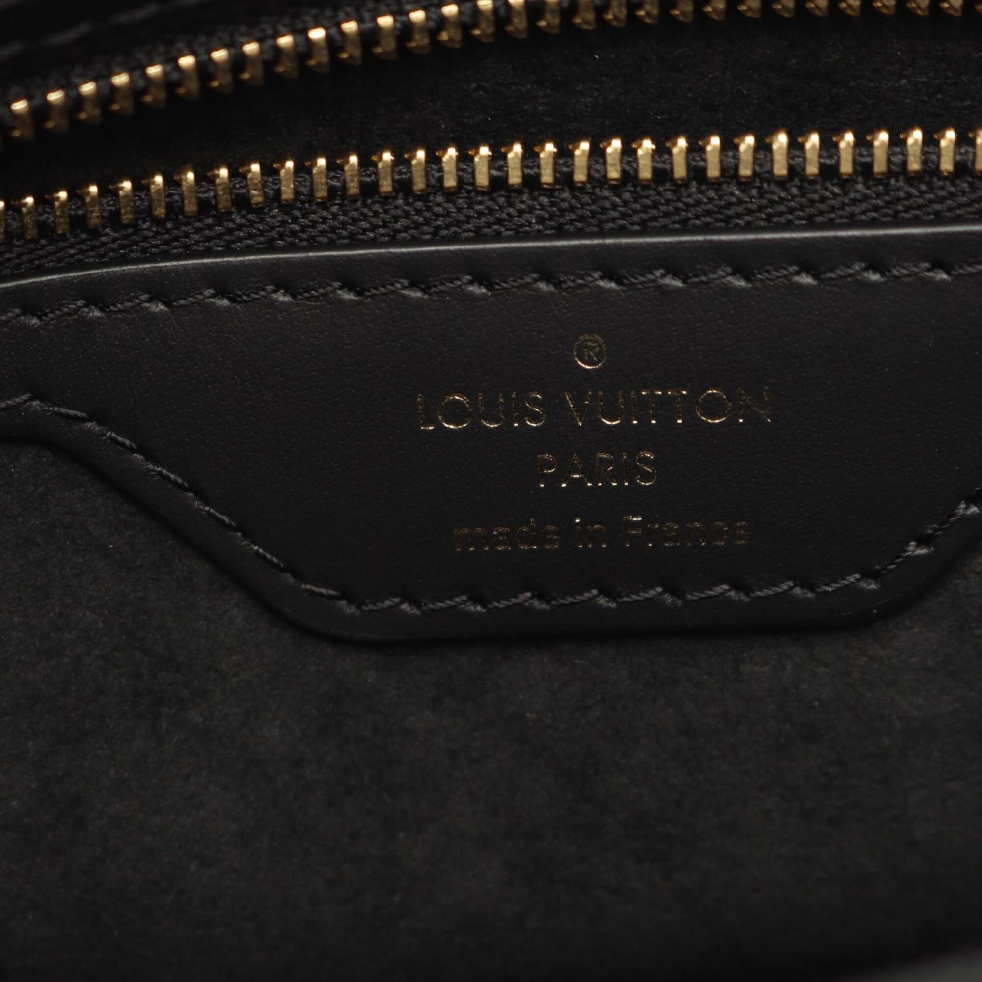 Louis Vuitton Brown Coated Canvas Leather Handbag Shoulder Bag (Pre-Owned)
